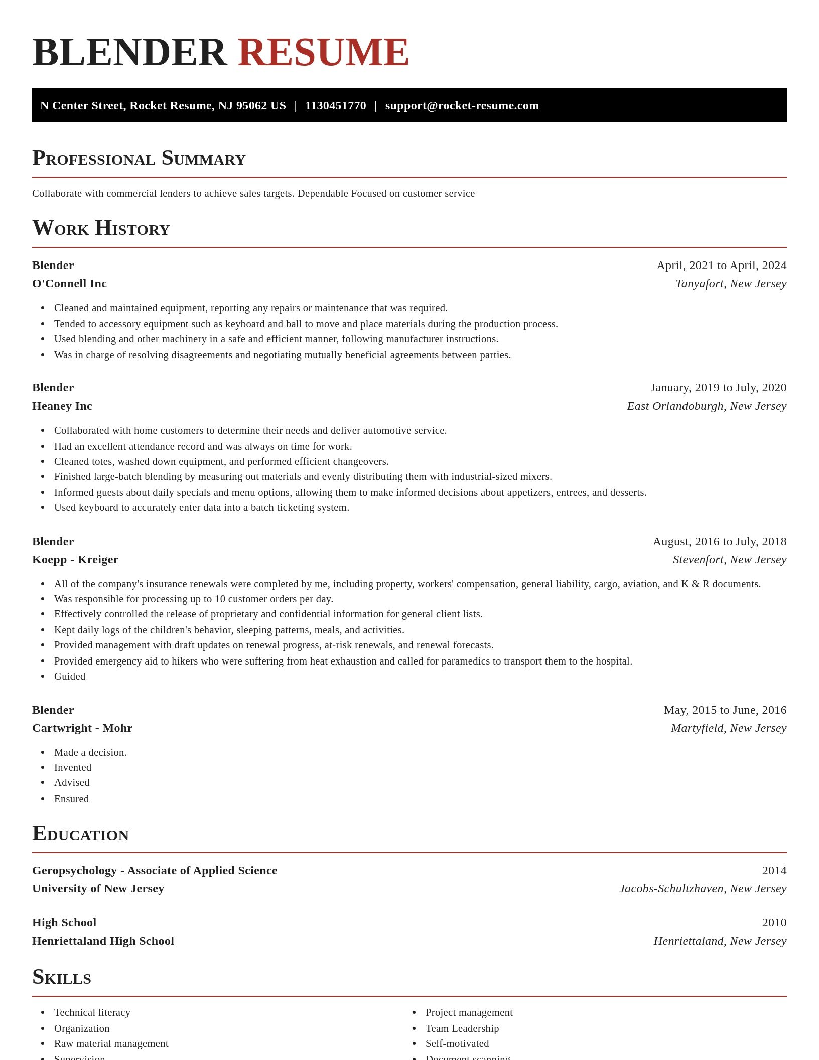 Exquisite resume template