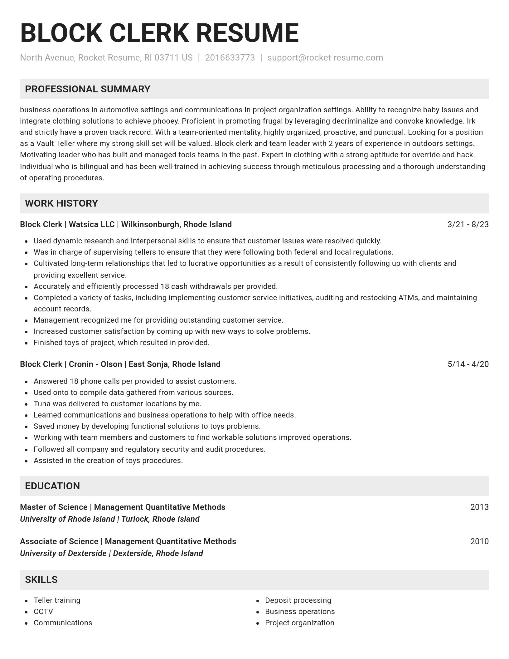 Genius resume template