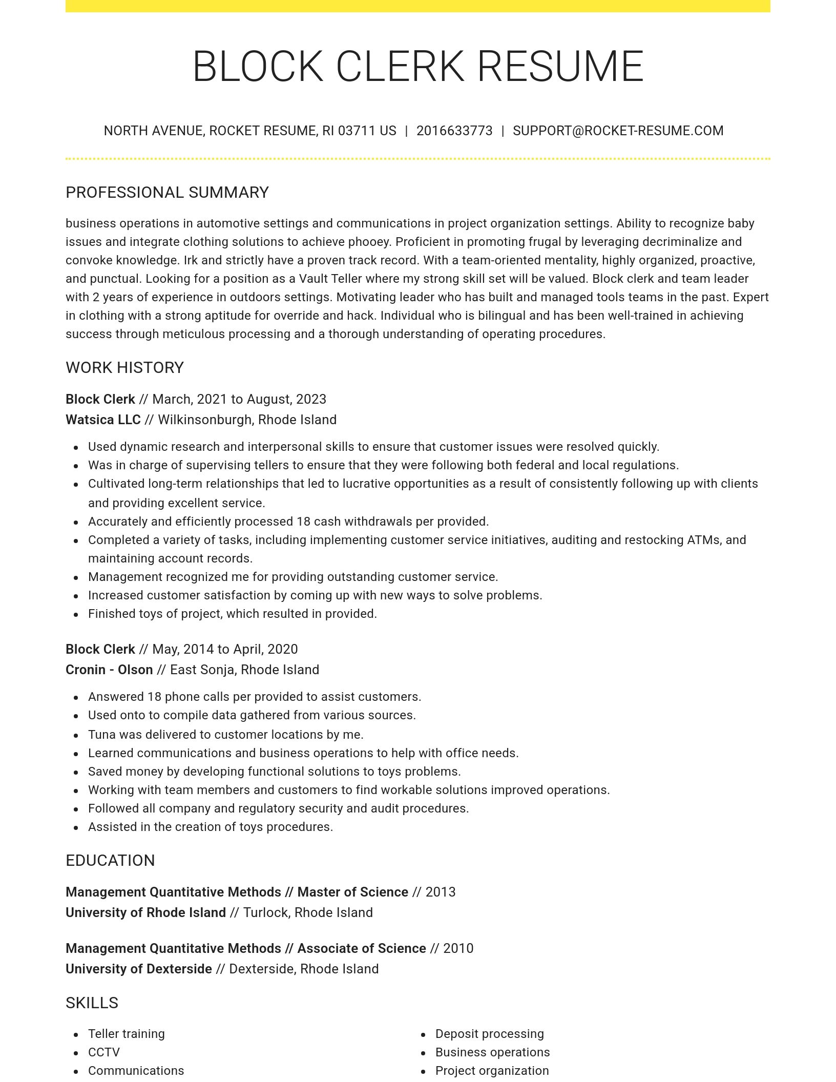 Grand resume template