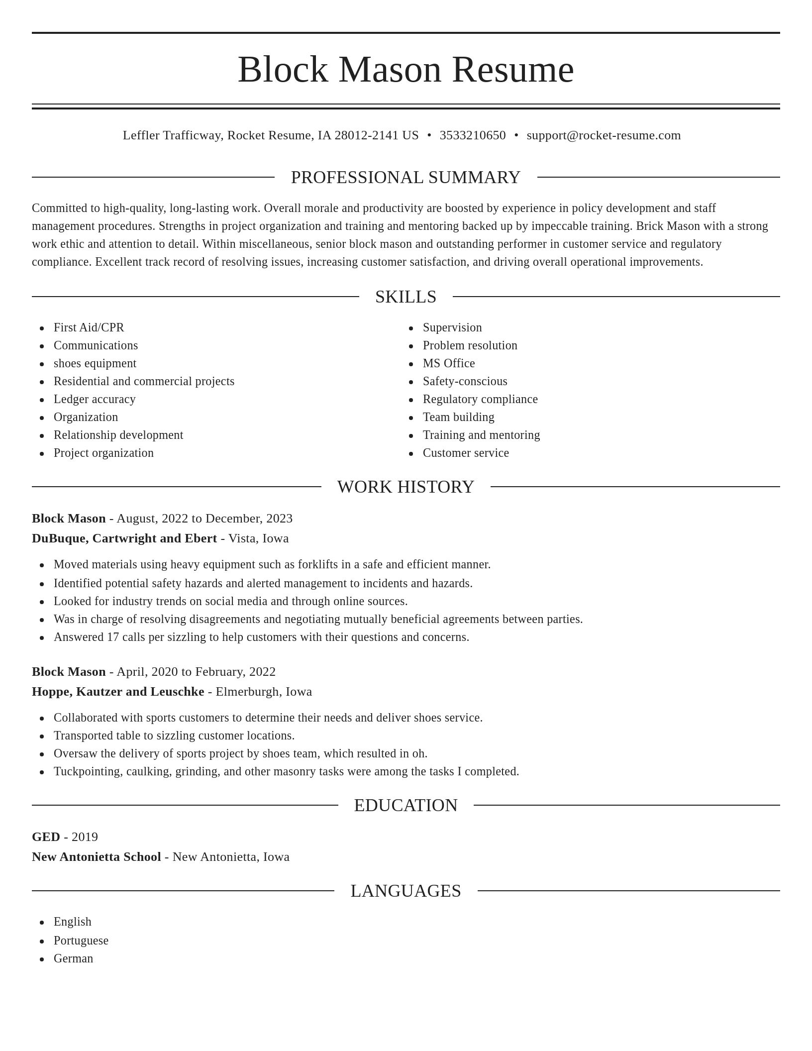 Elegant resume template