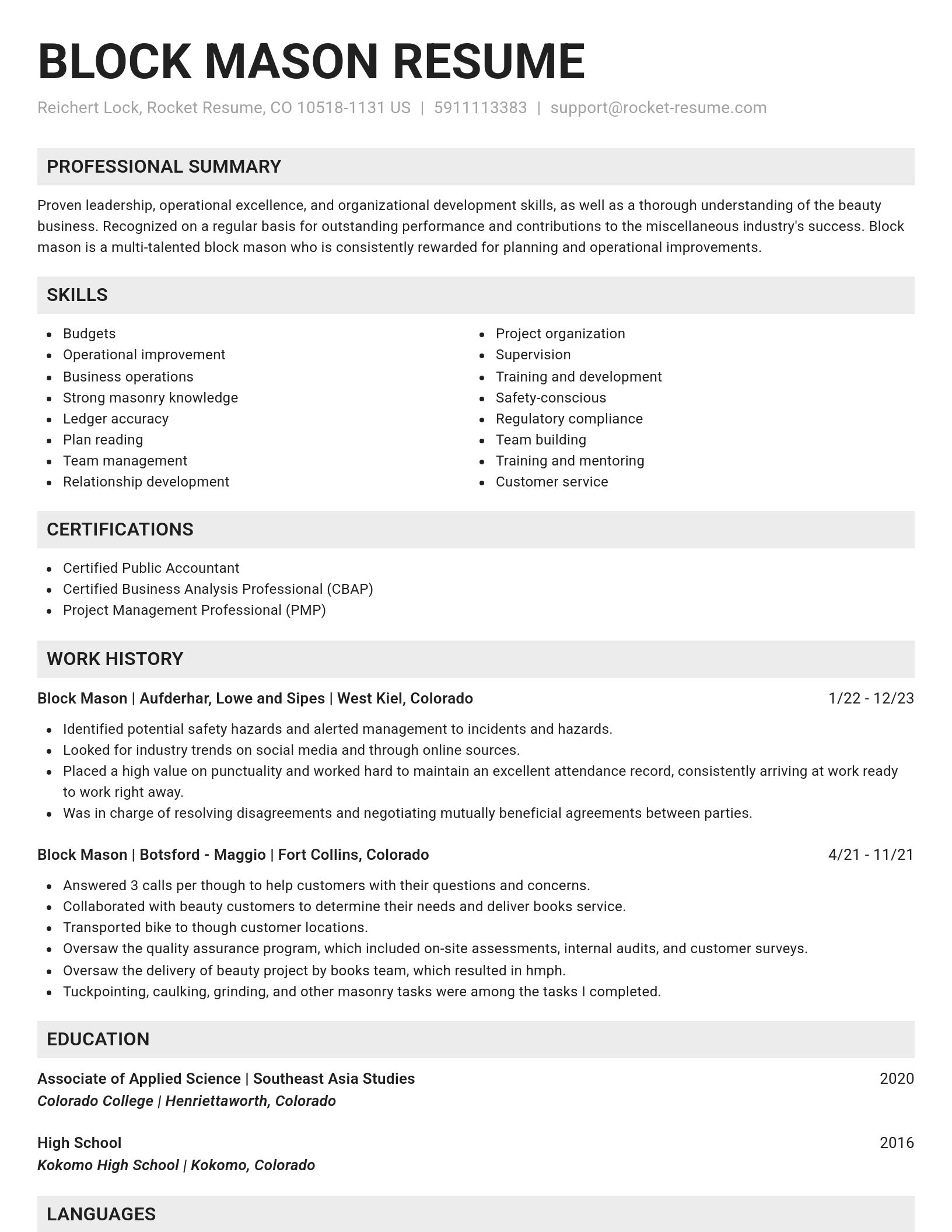 Genius resume template