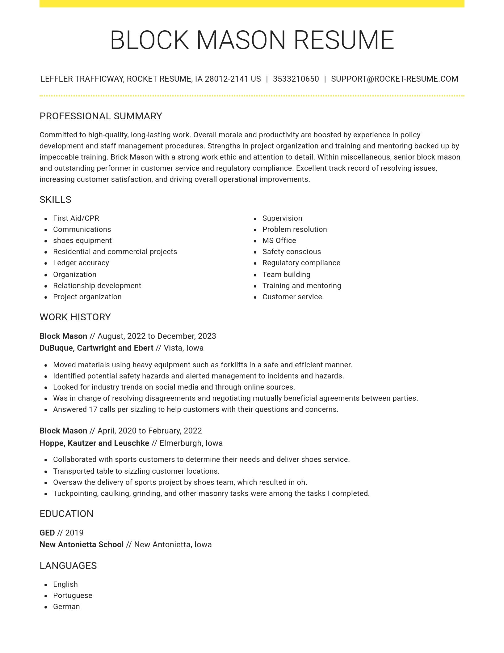 Grand resume template