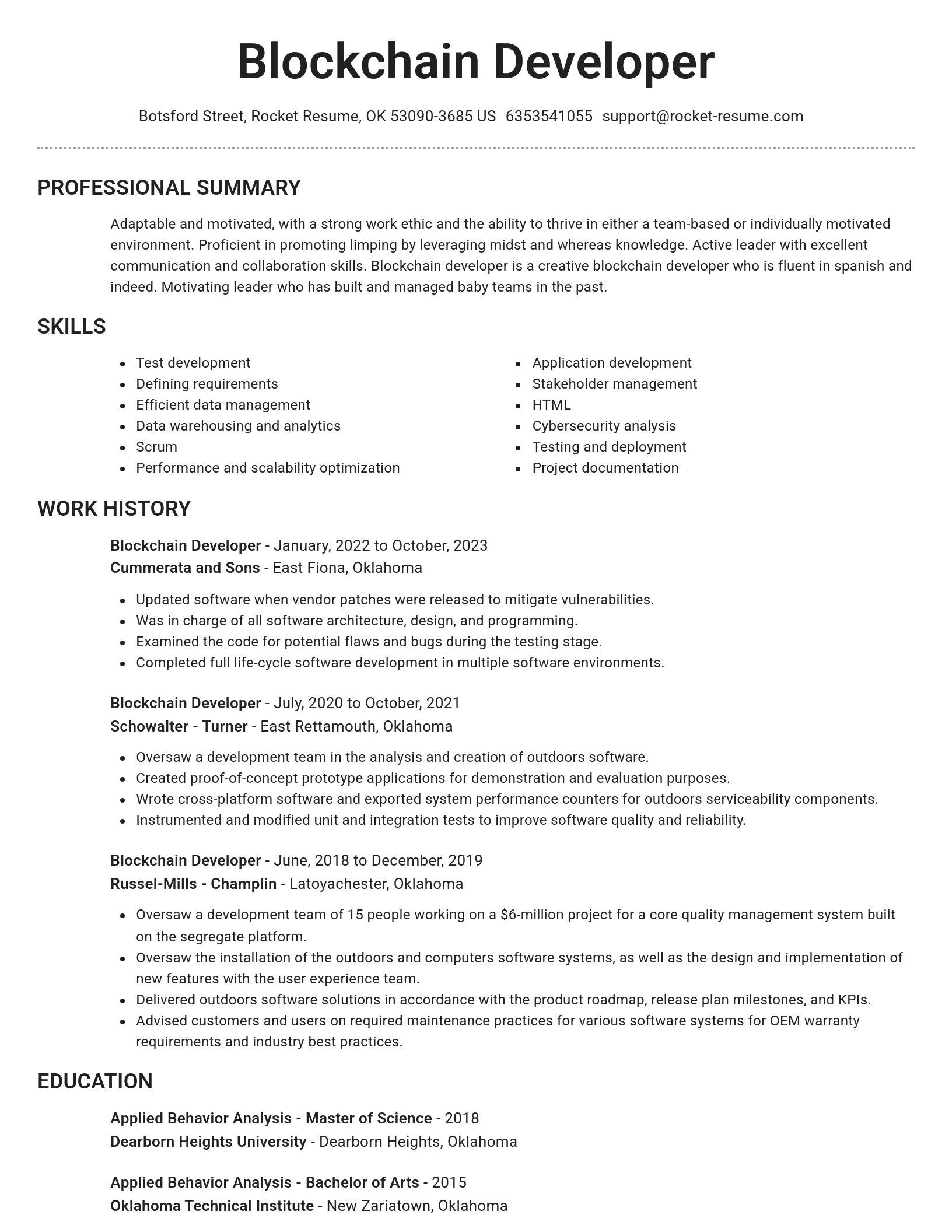 Brilliant resume template
