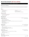 Blockchain Developer resume template