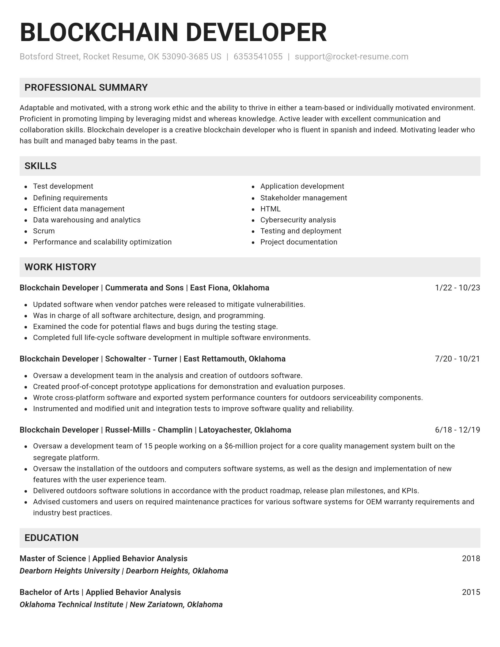 Genius resume template