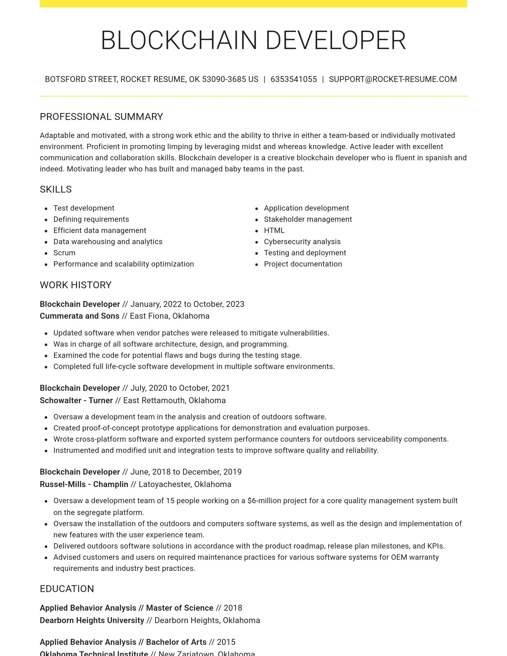 Grand resume template