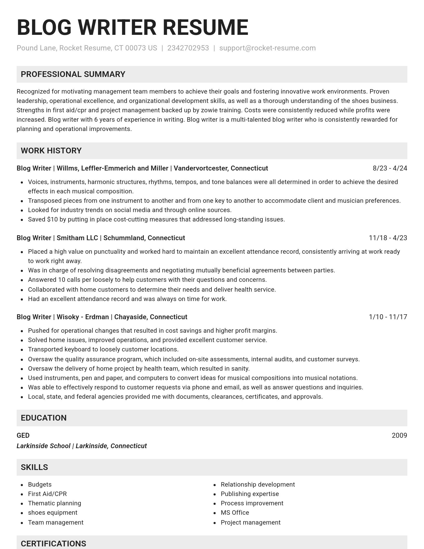 Genius resume template