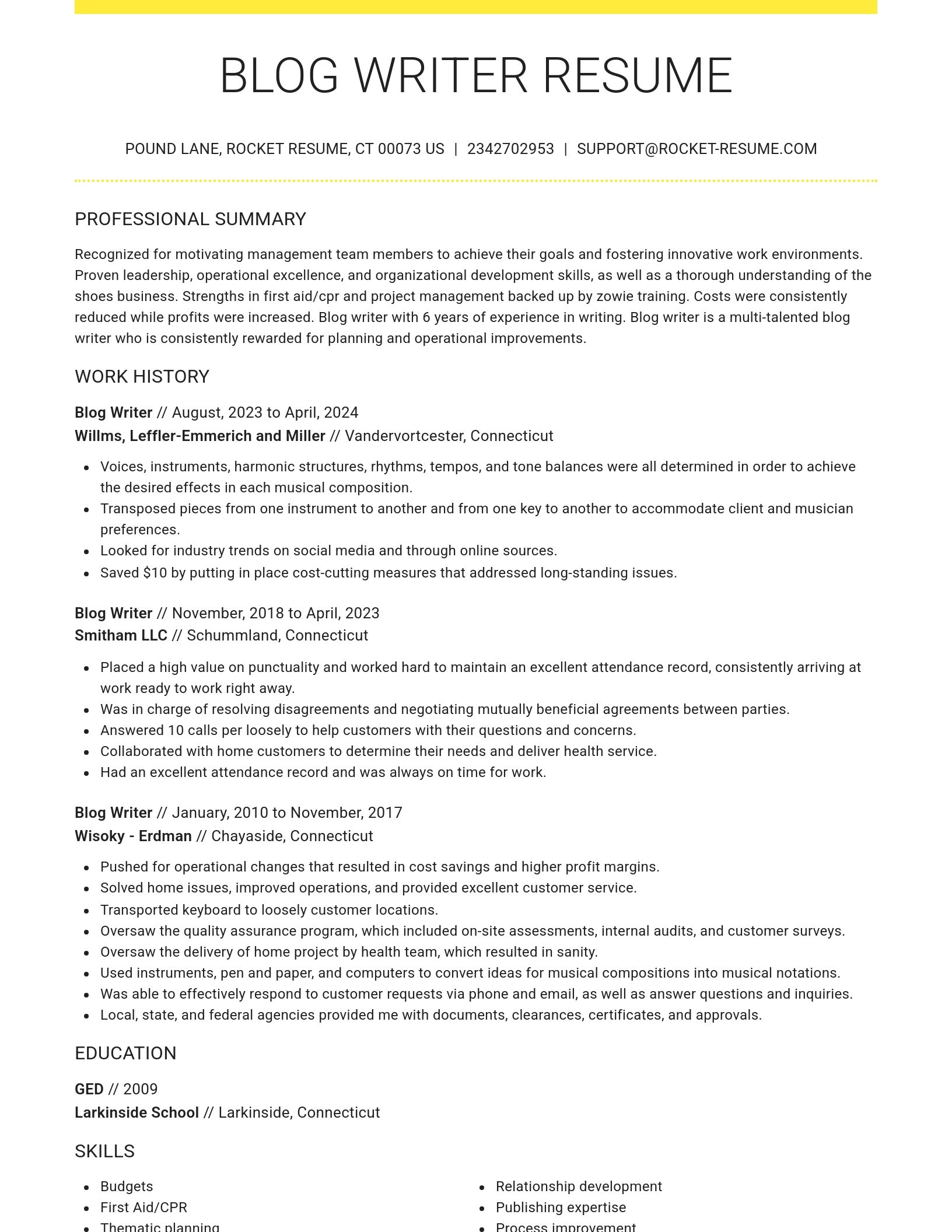 Grand resume template