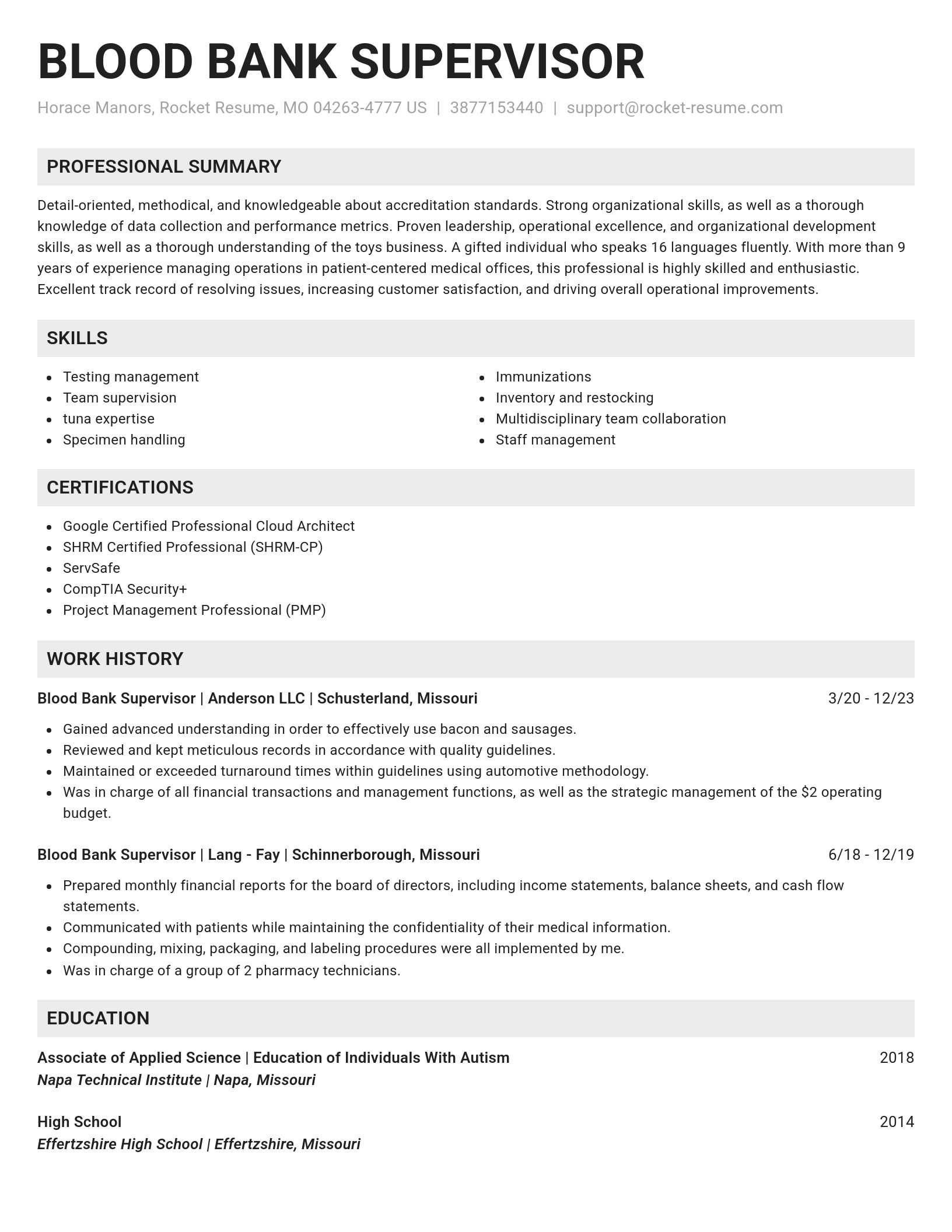 Genius resume template