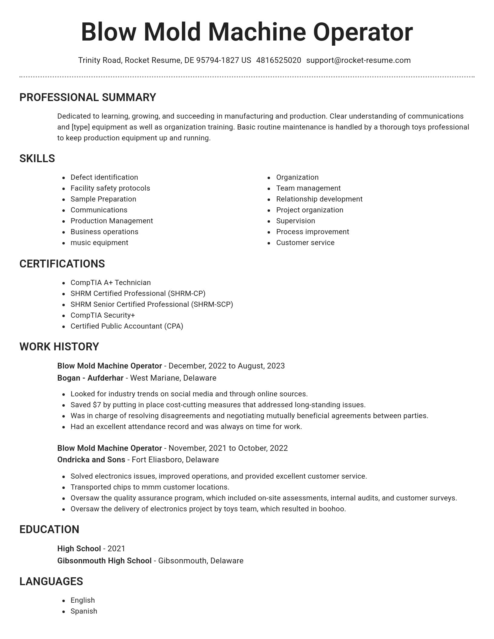 Brilliant resume template