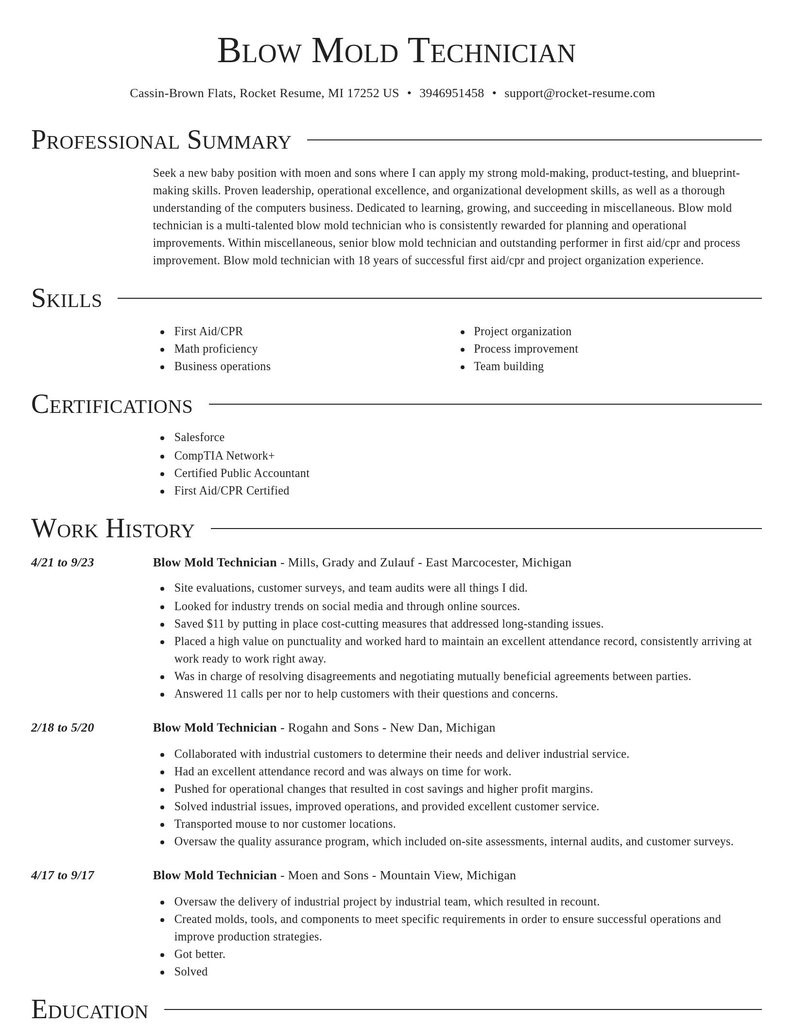 Director resume template