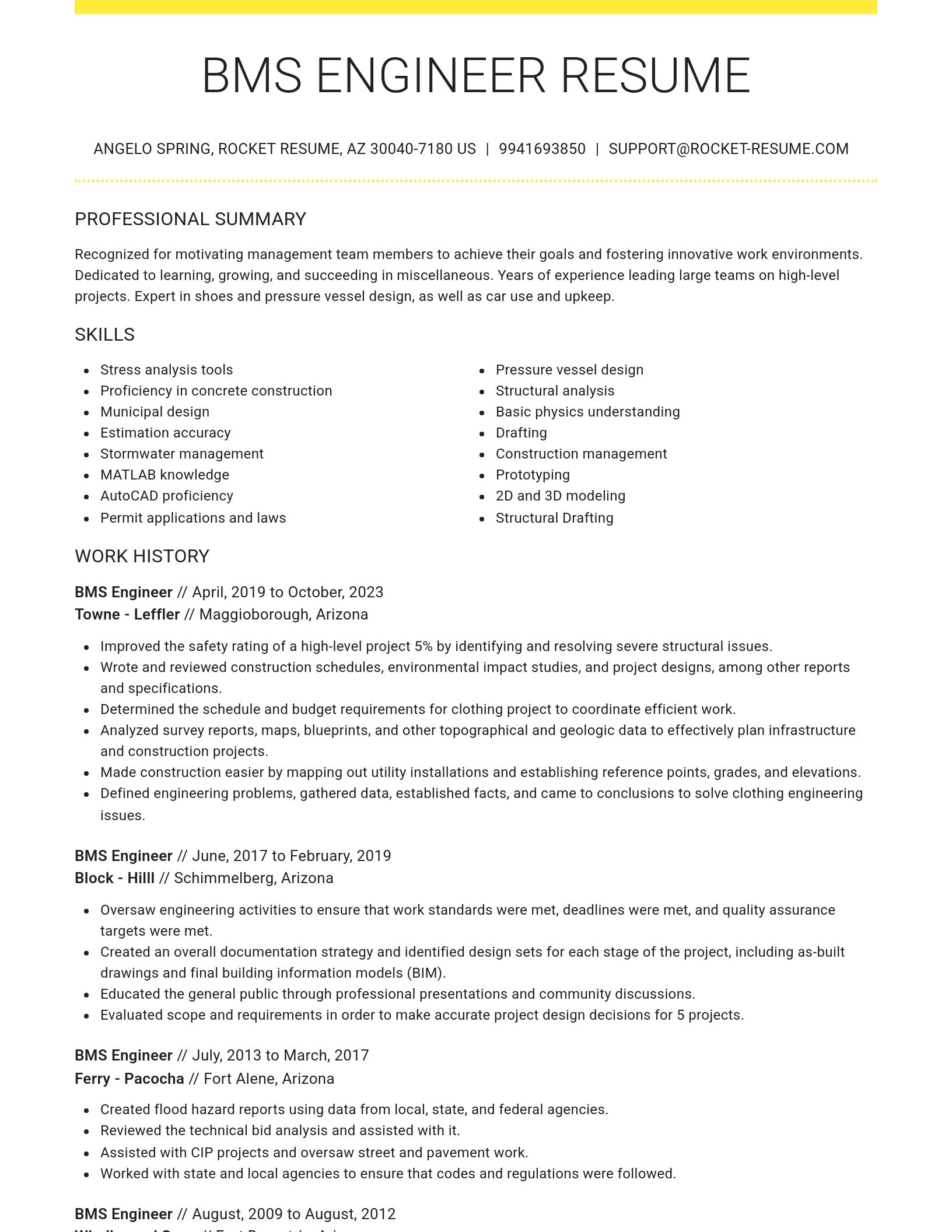 Grand resume template