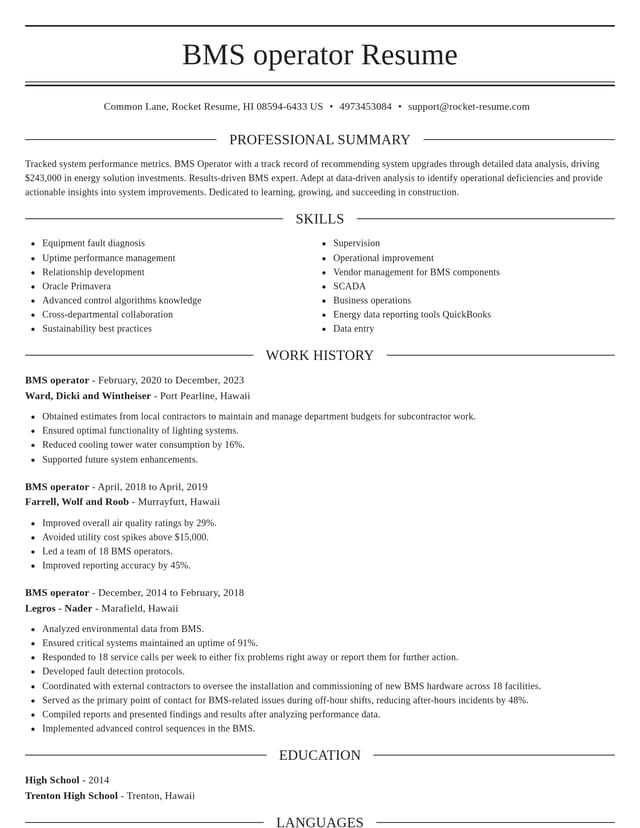 Elegant resume template