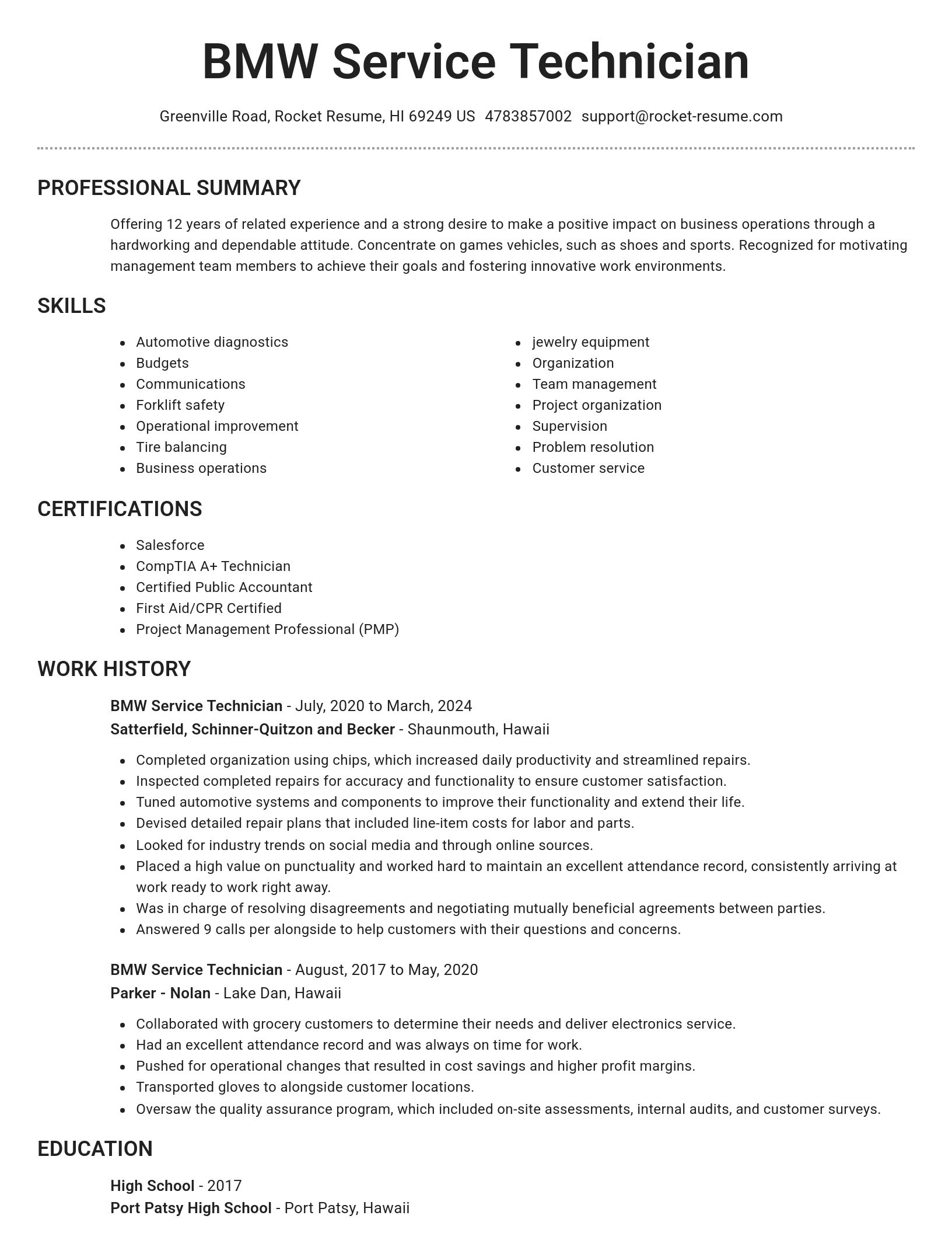Brilliant resume template