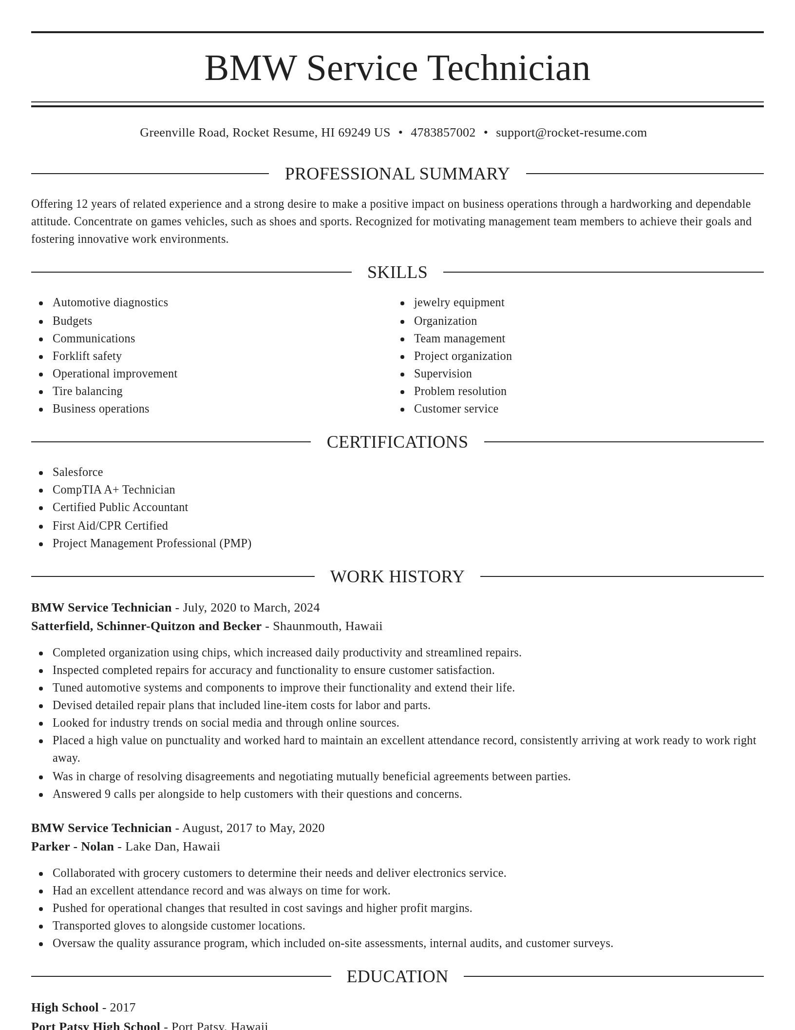 Elegant resume template