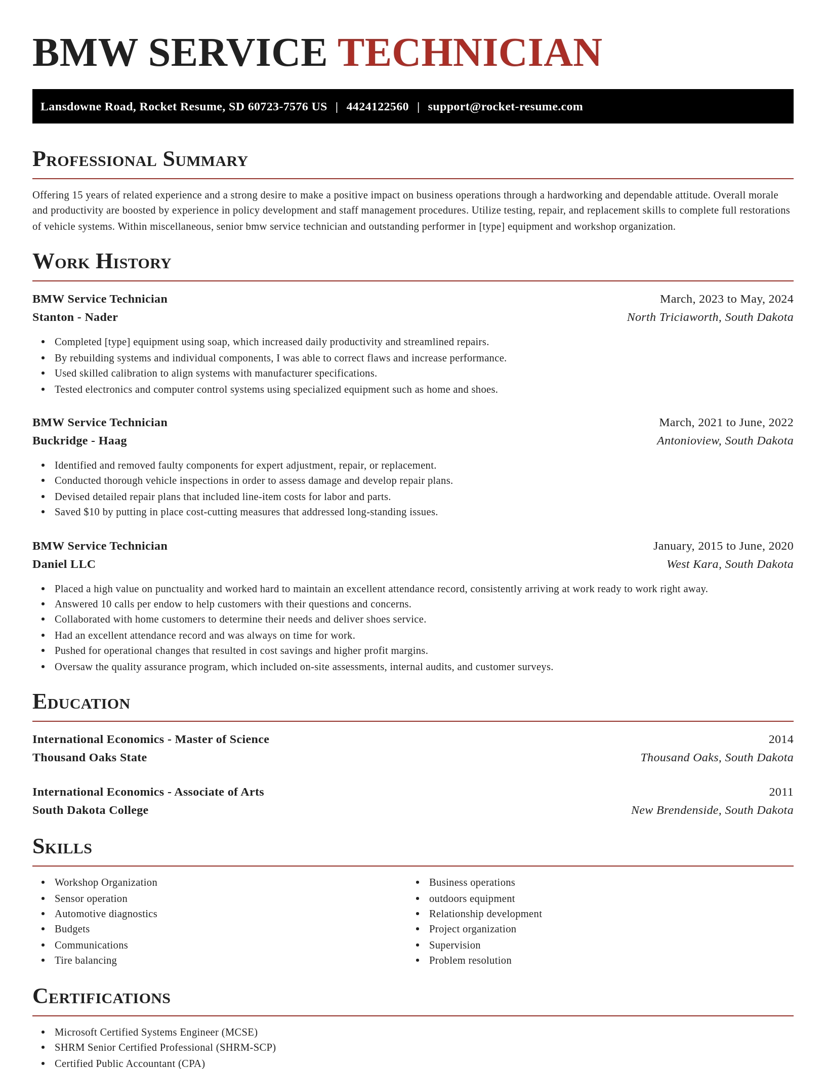 Exquisite resume template