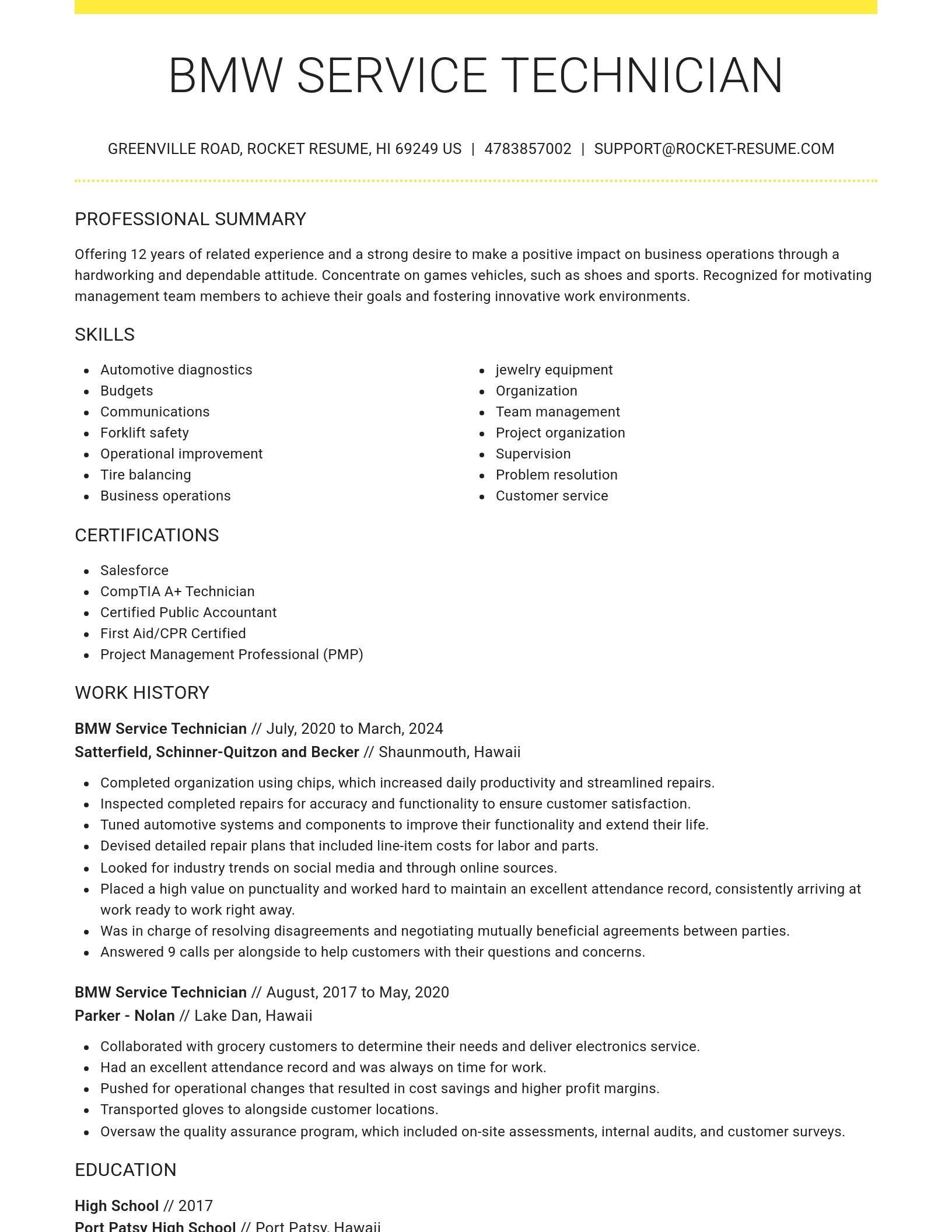 Grand resume template