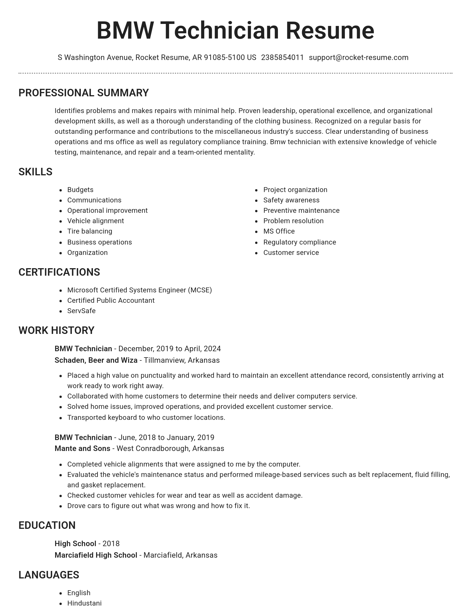Brilliant resume template