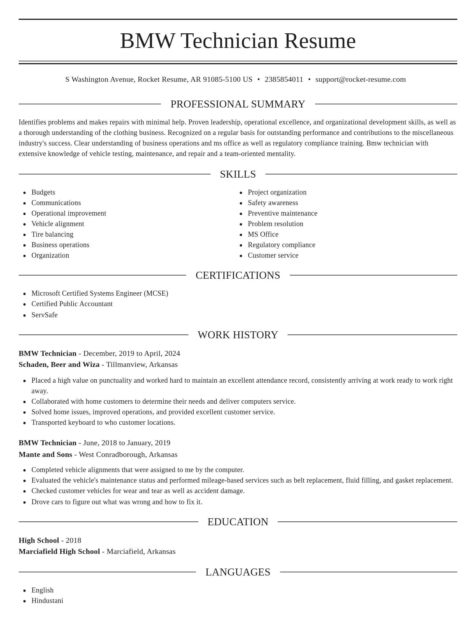 Elegant resume template
