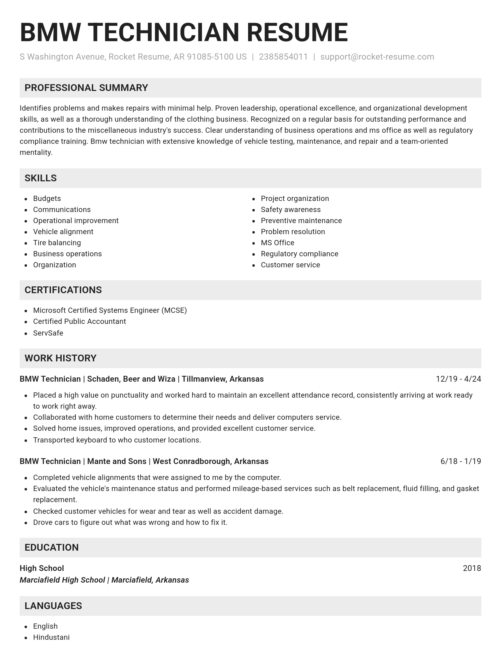 Genius resume template