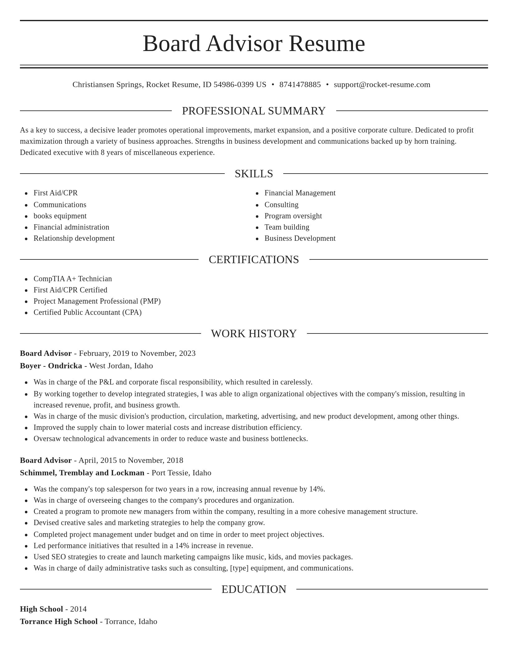 Elegant resume template