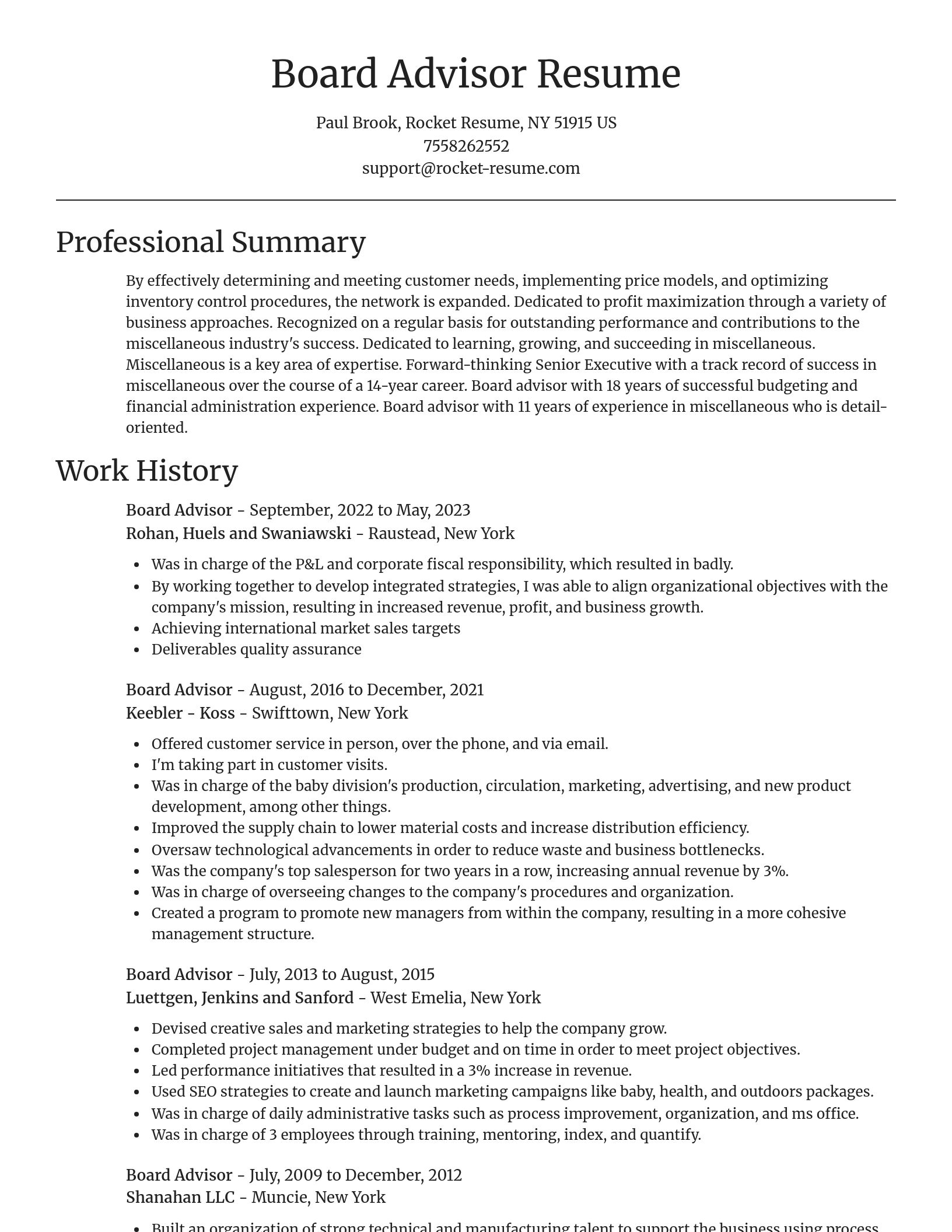 Focal Point resume template