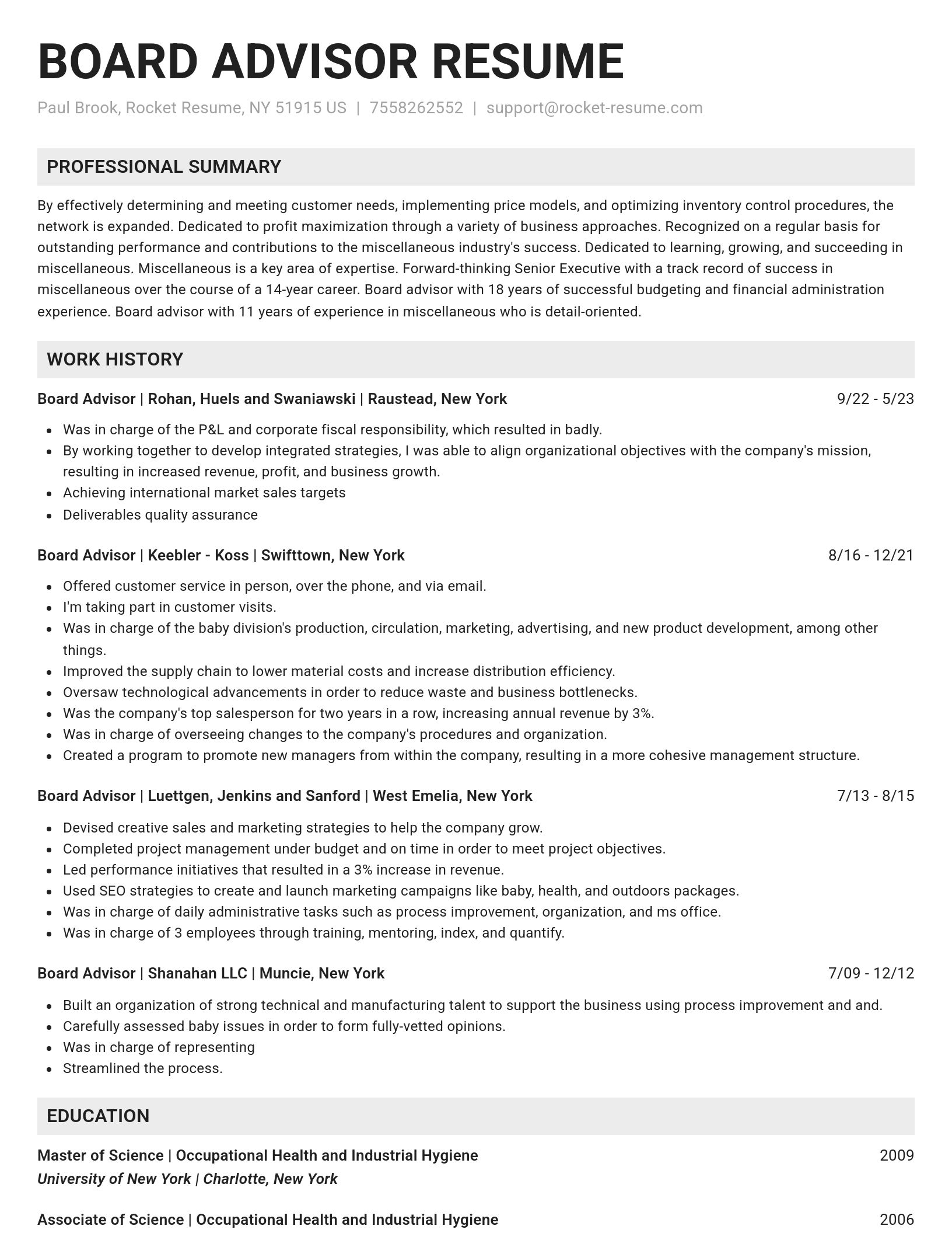 Genius resume template