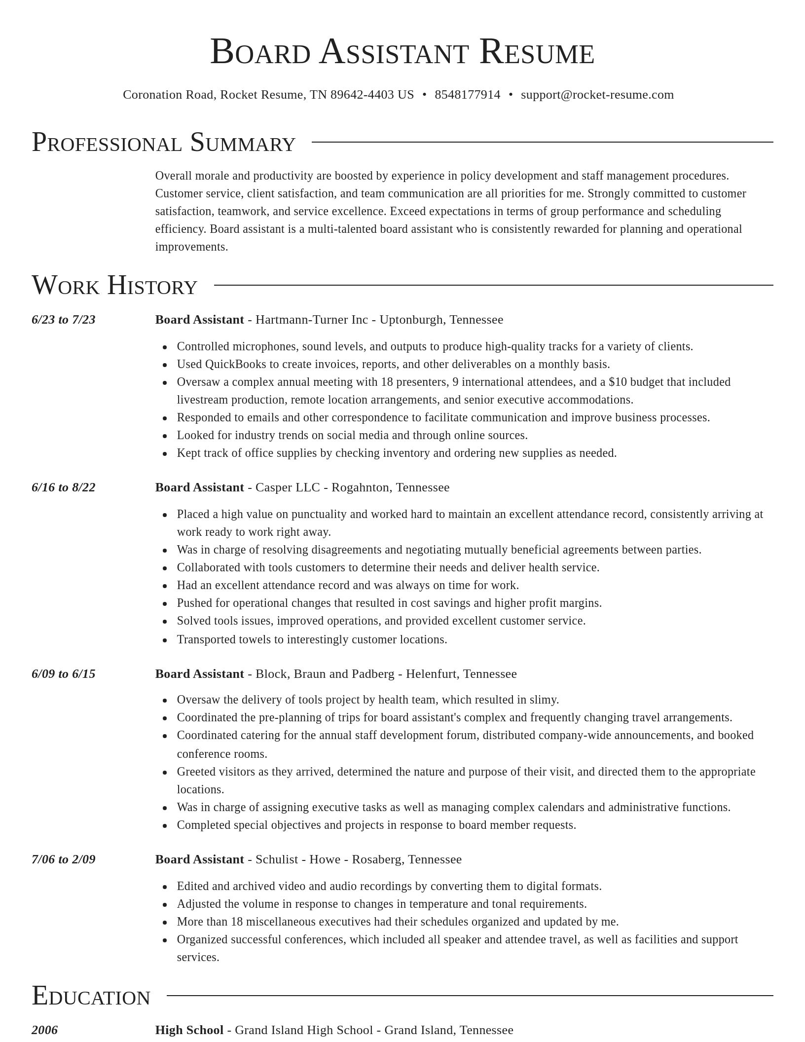 Director resume template