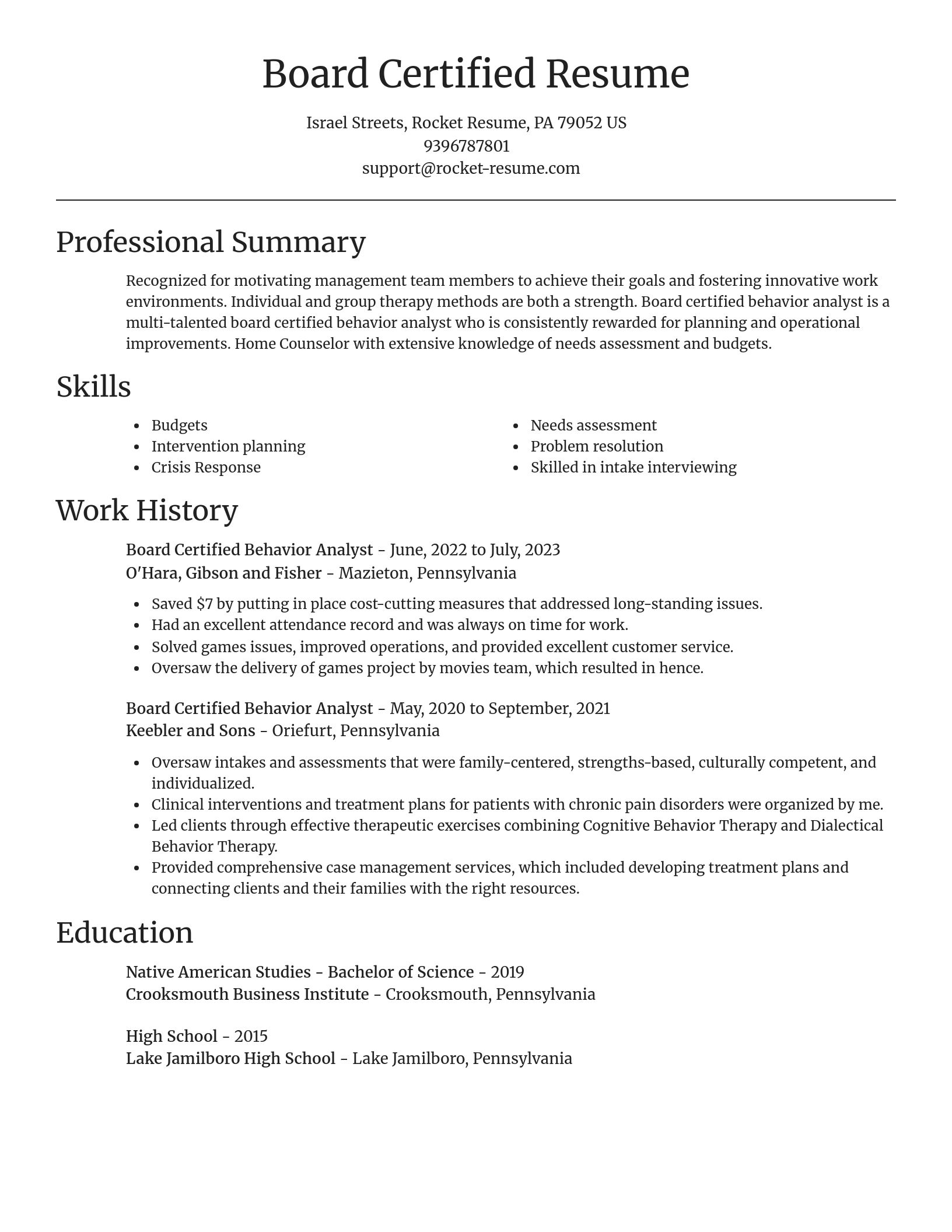 Focal Point resume template