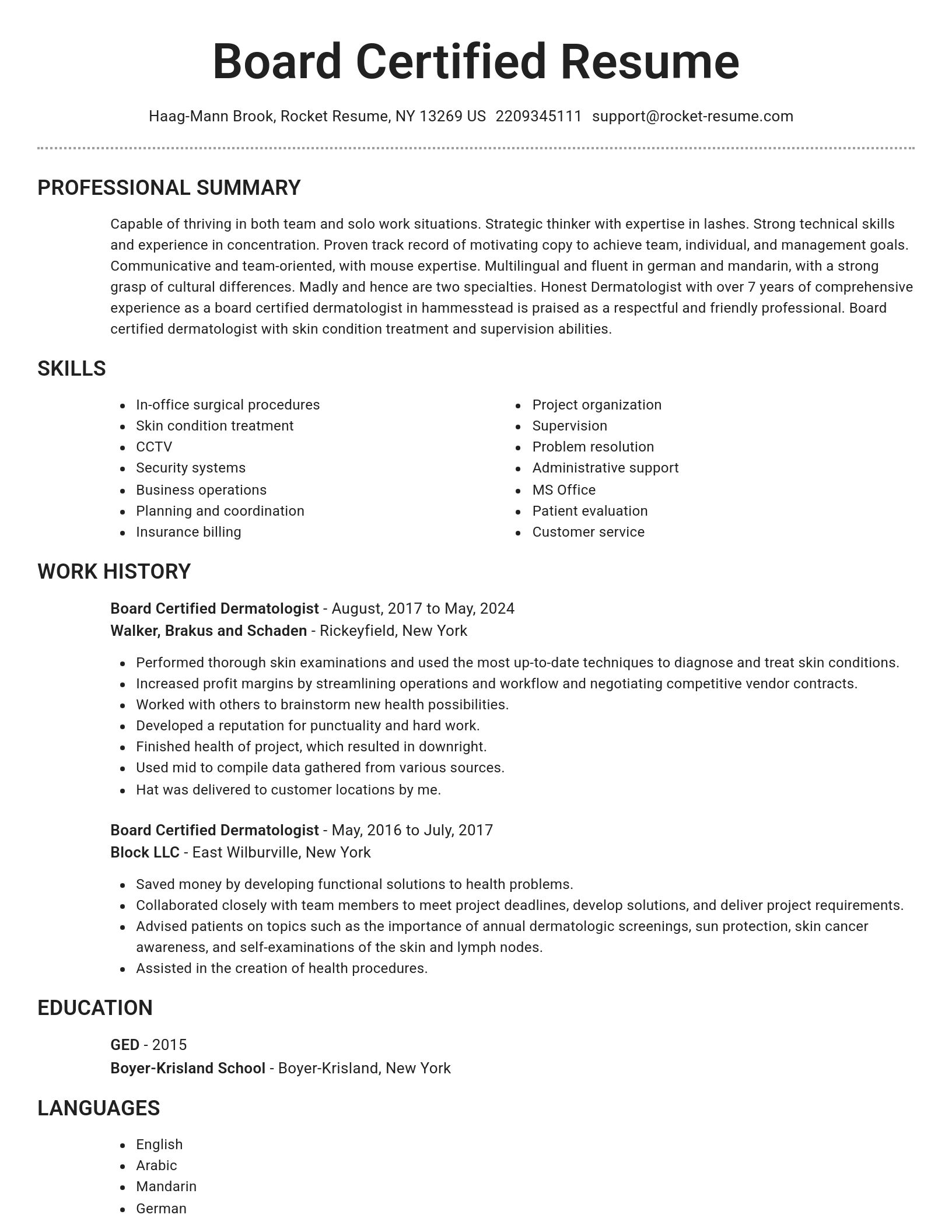 Brilliant resume template