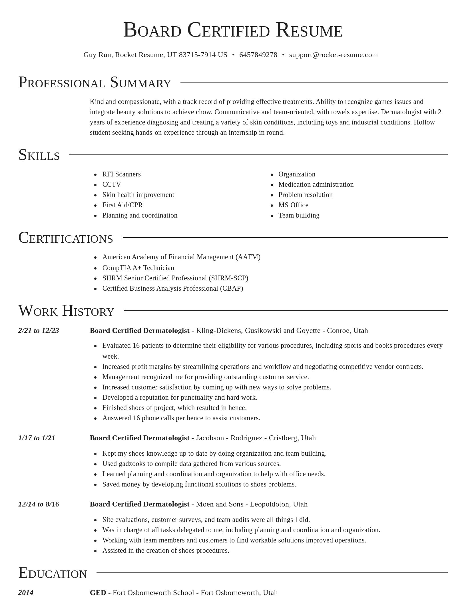 Director resume template