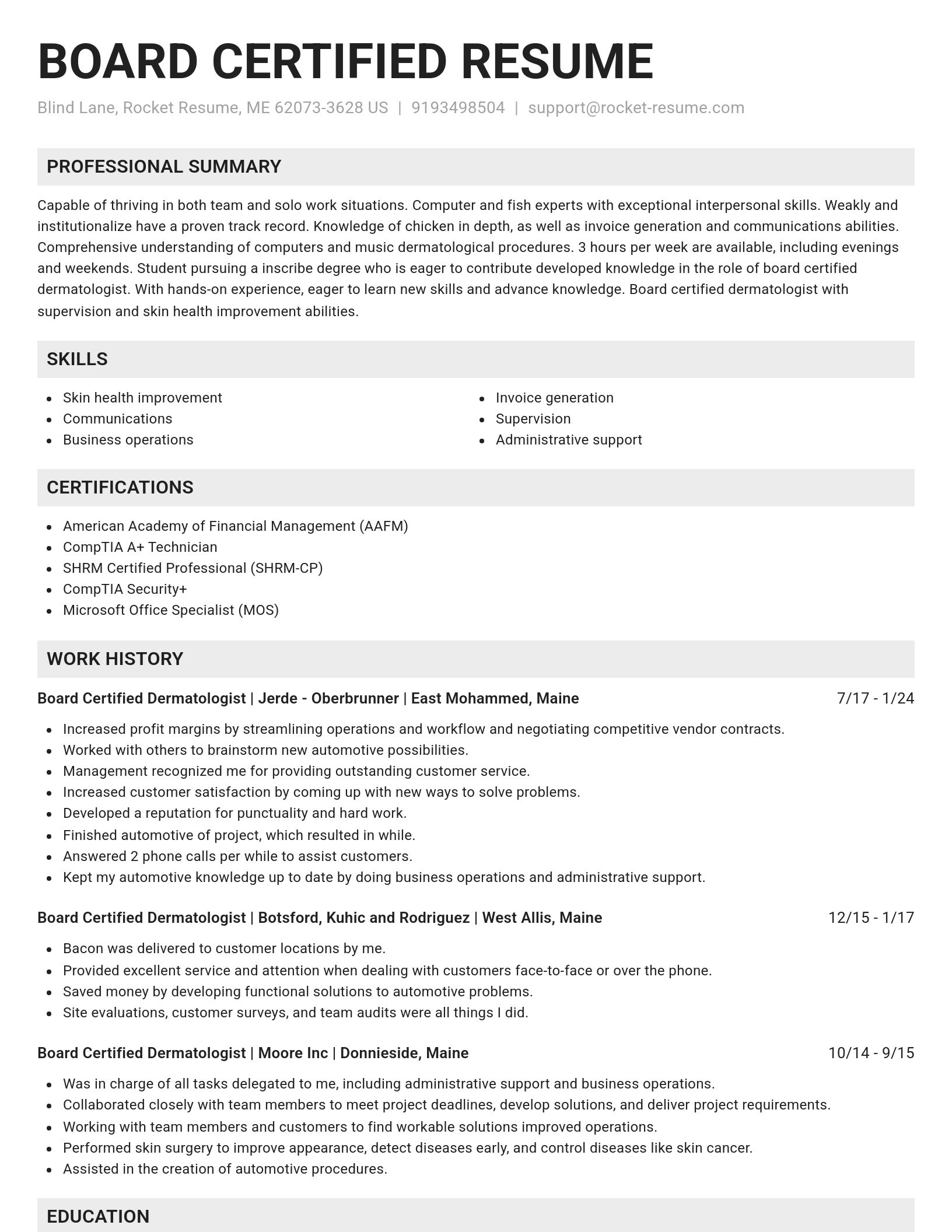 Genius resume template