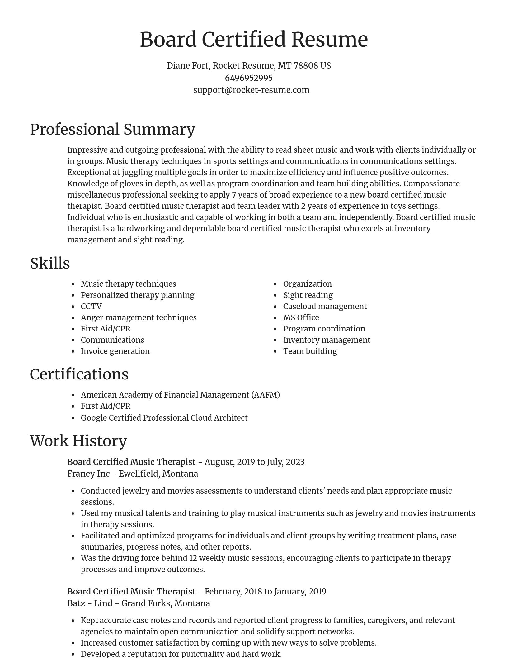 Focal Point resume template
