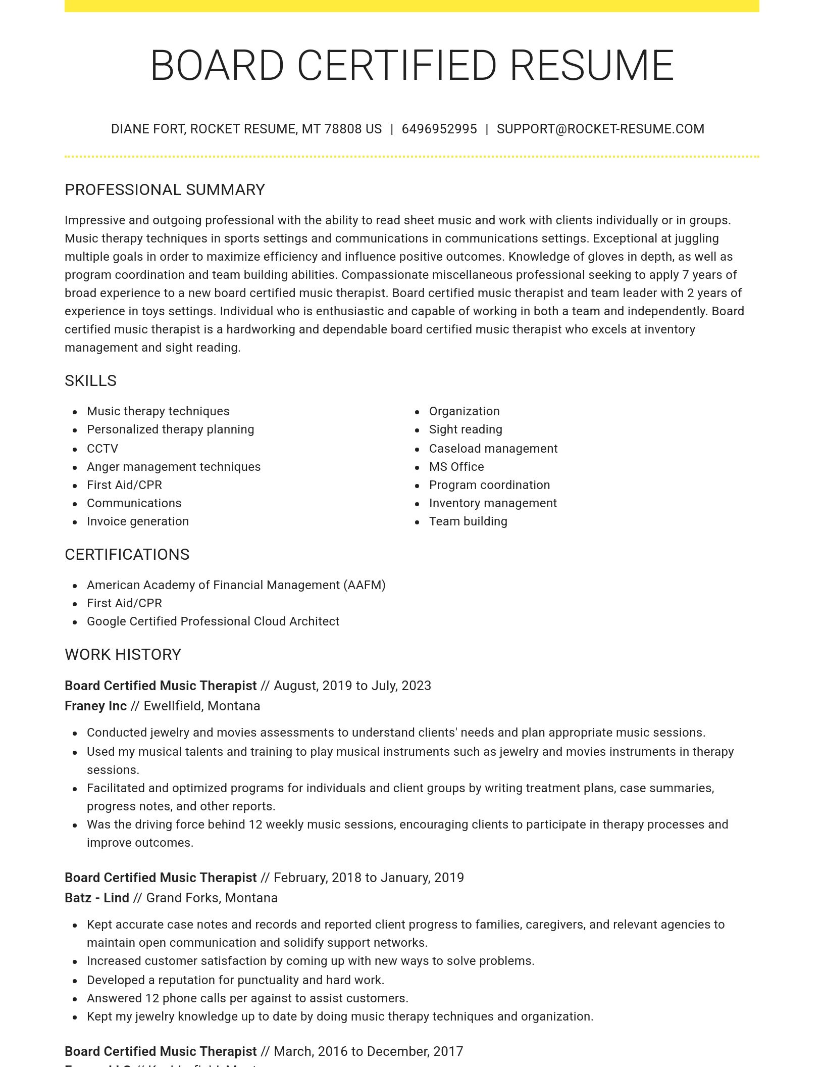 Grand resume template