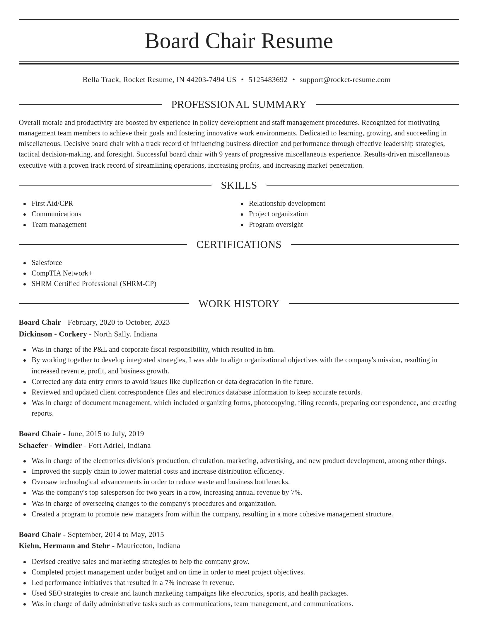 Elegant resume template