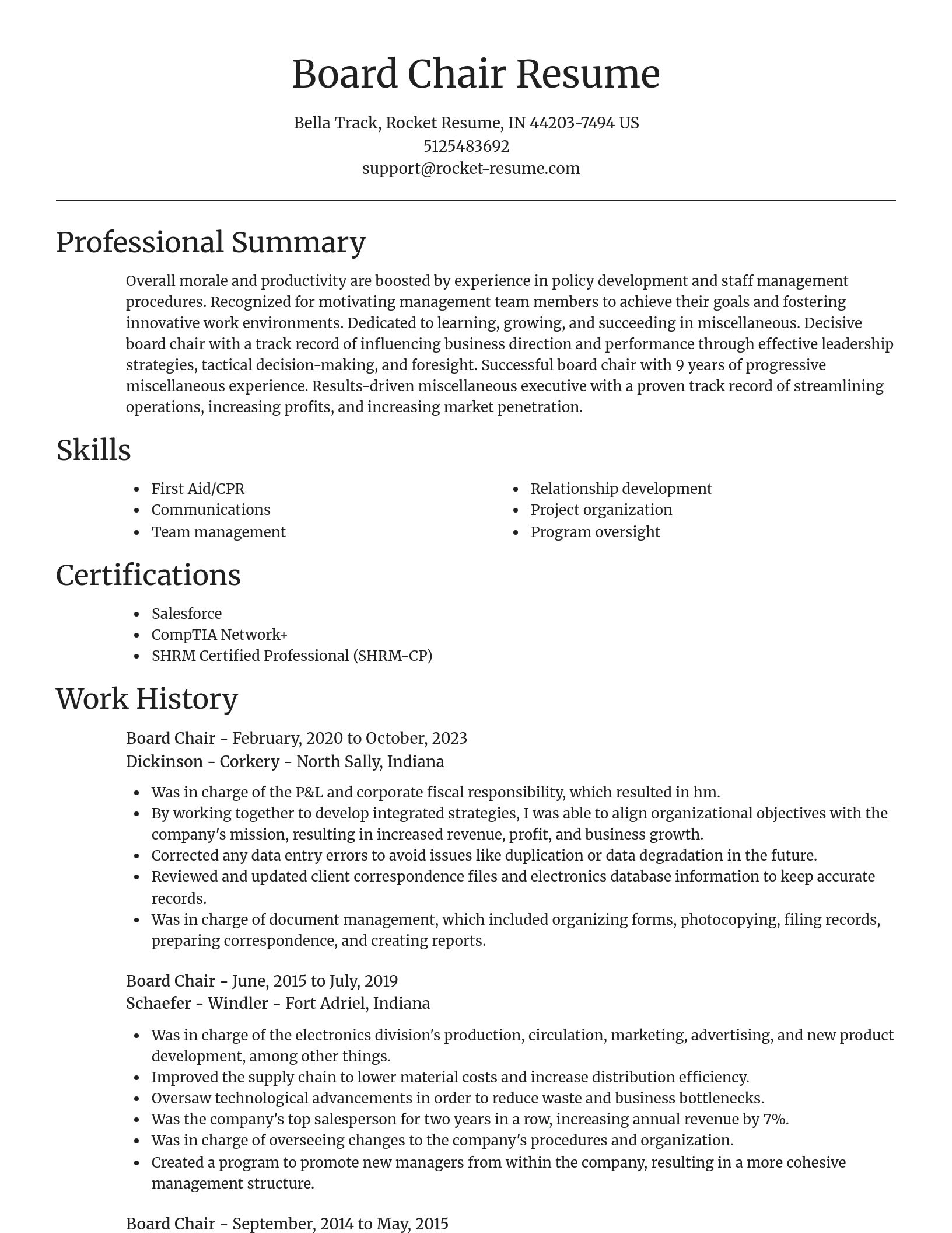 Focal Point resume template