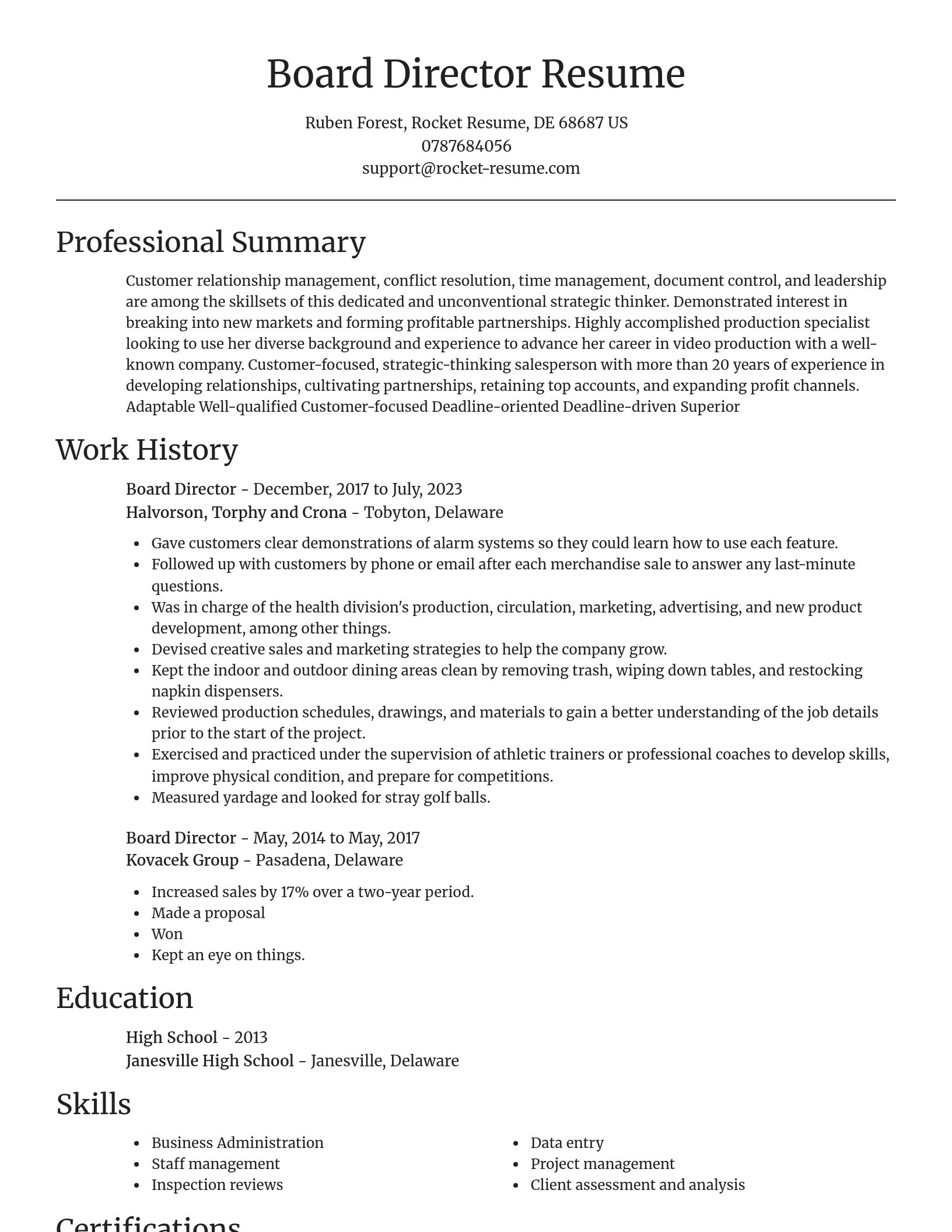 Focal Point resume template