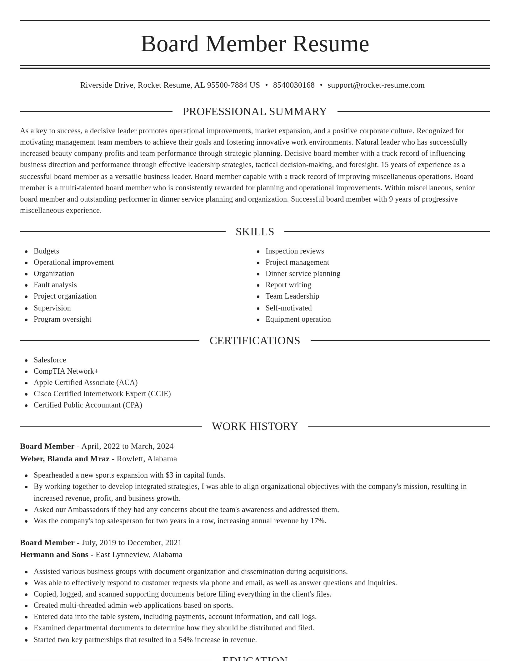 Elegant resume template