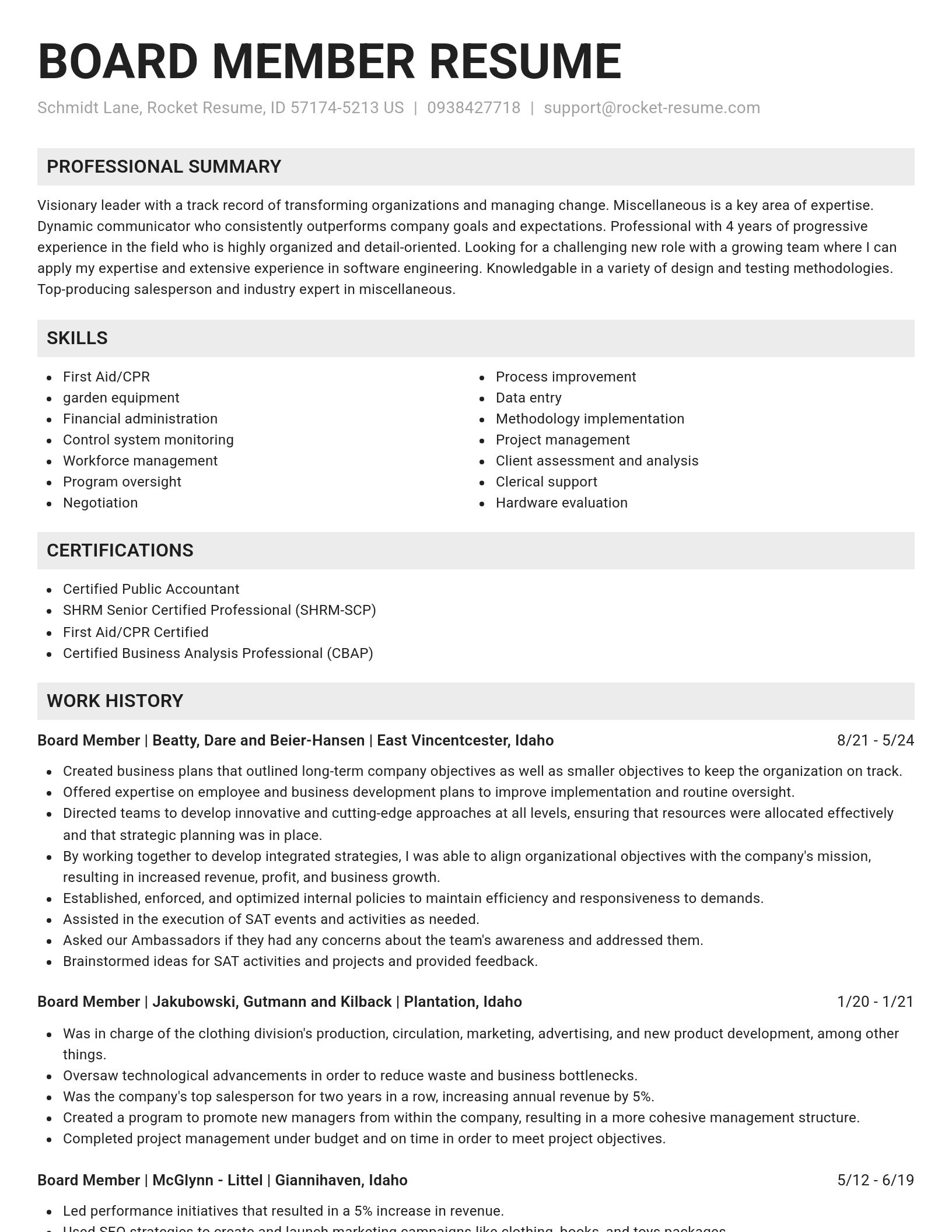 Genius resume template