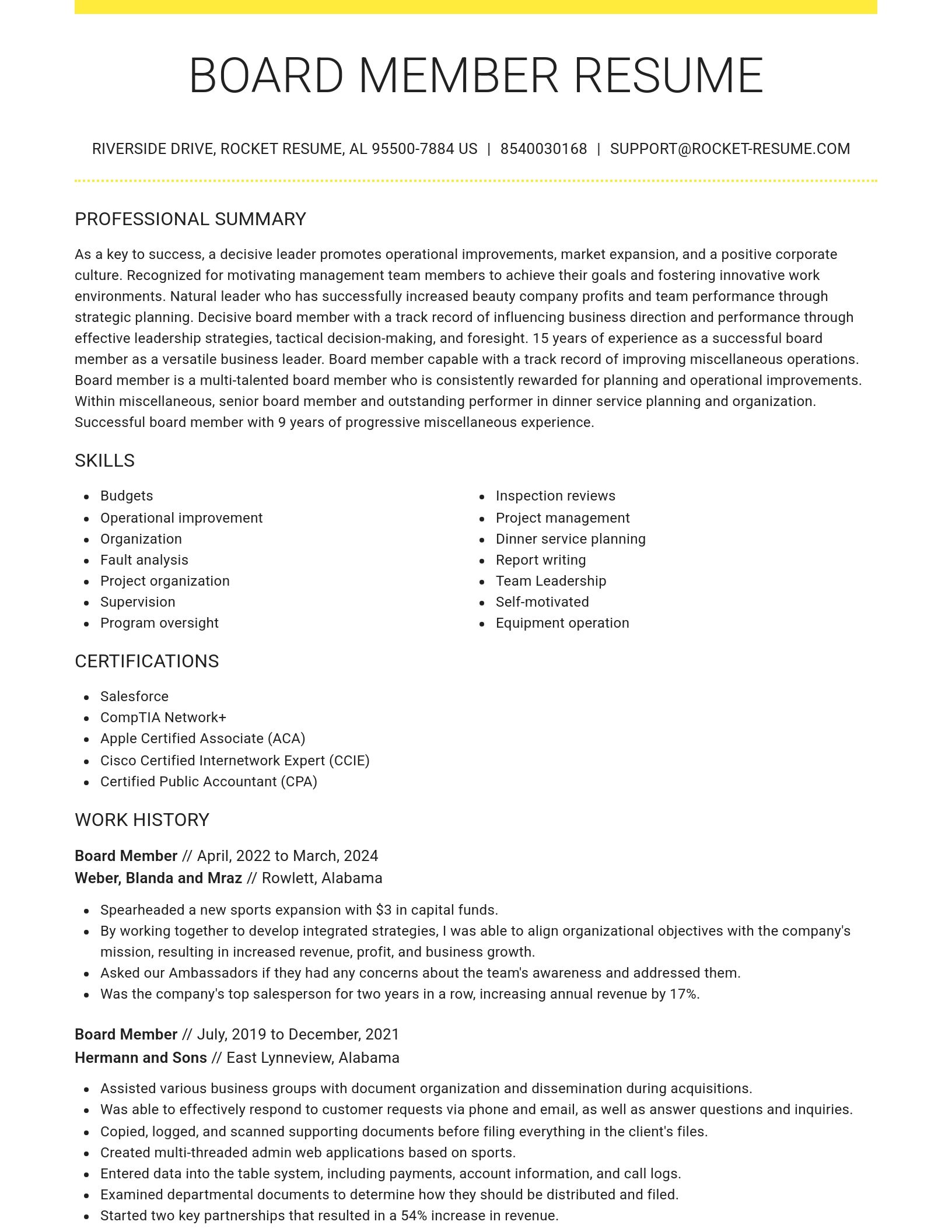 Grand resume template