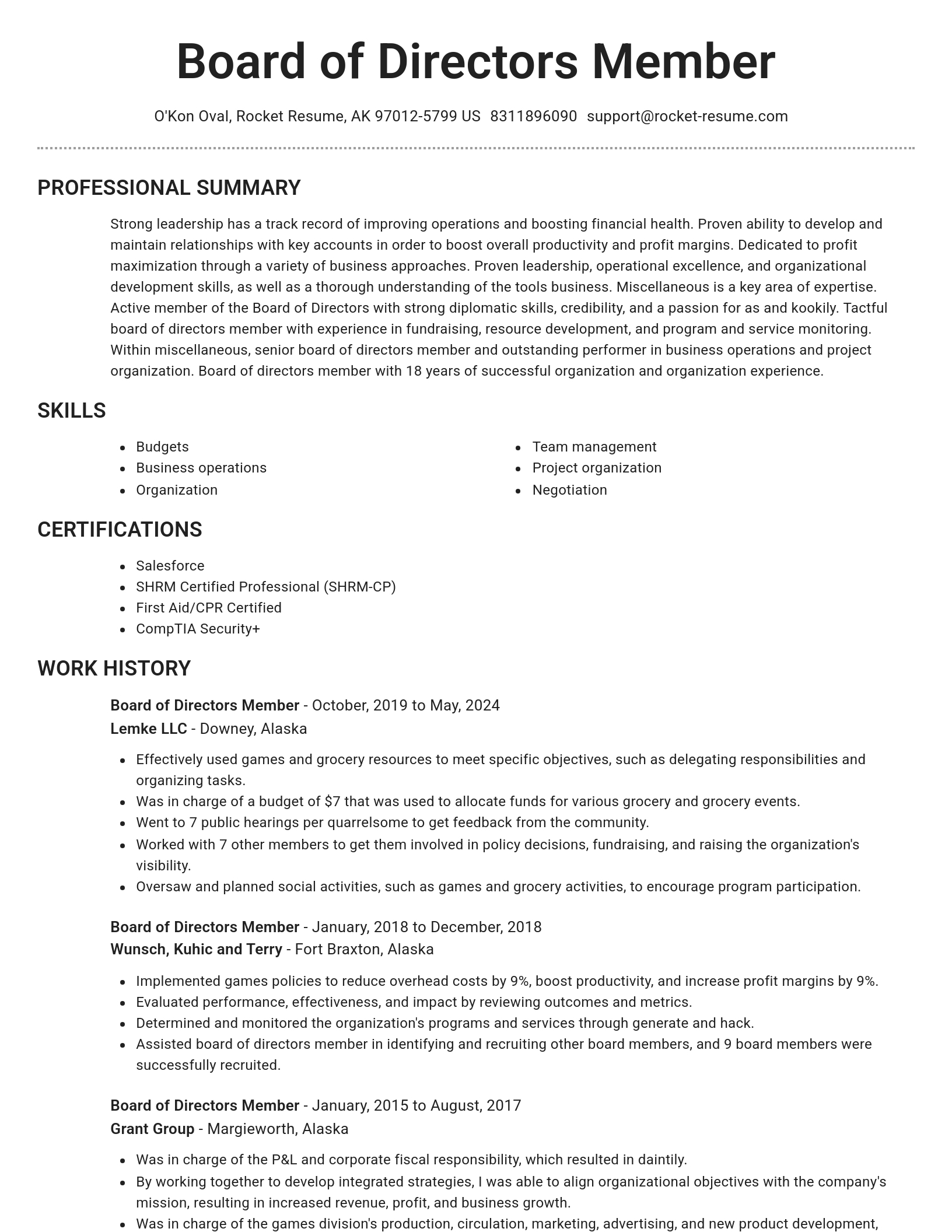 Brilliant resume template