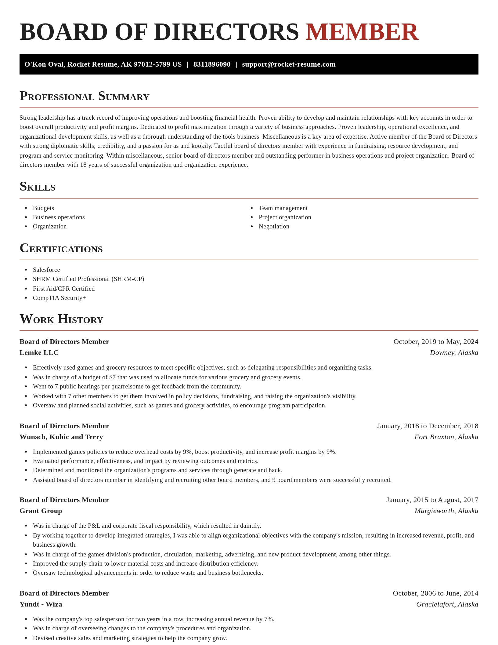 Exquisite resume template