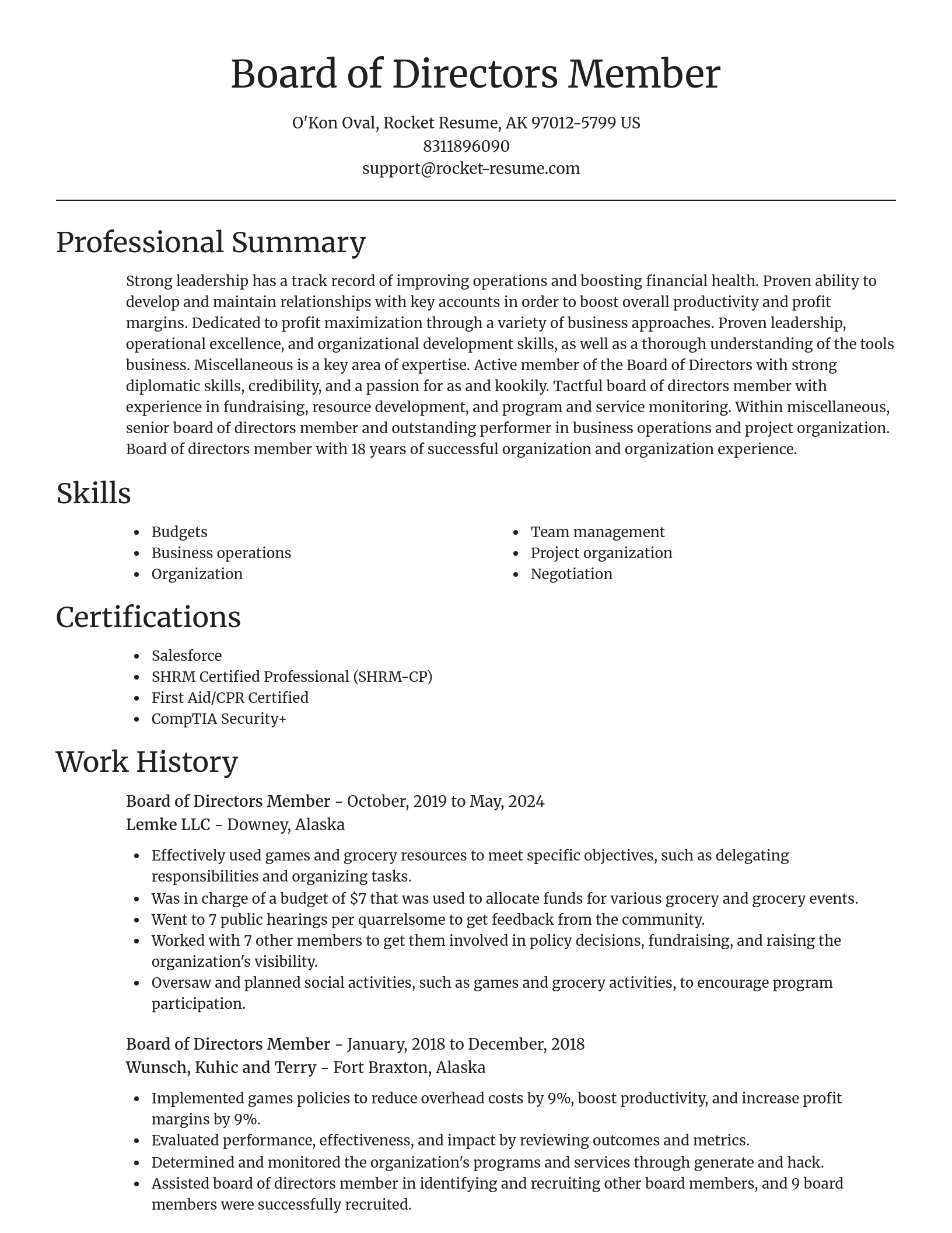 Focal Point resume template