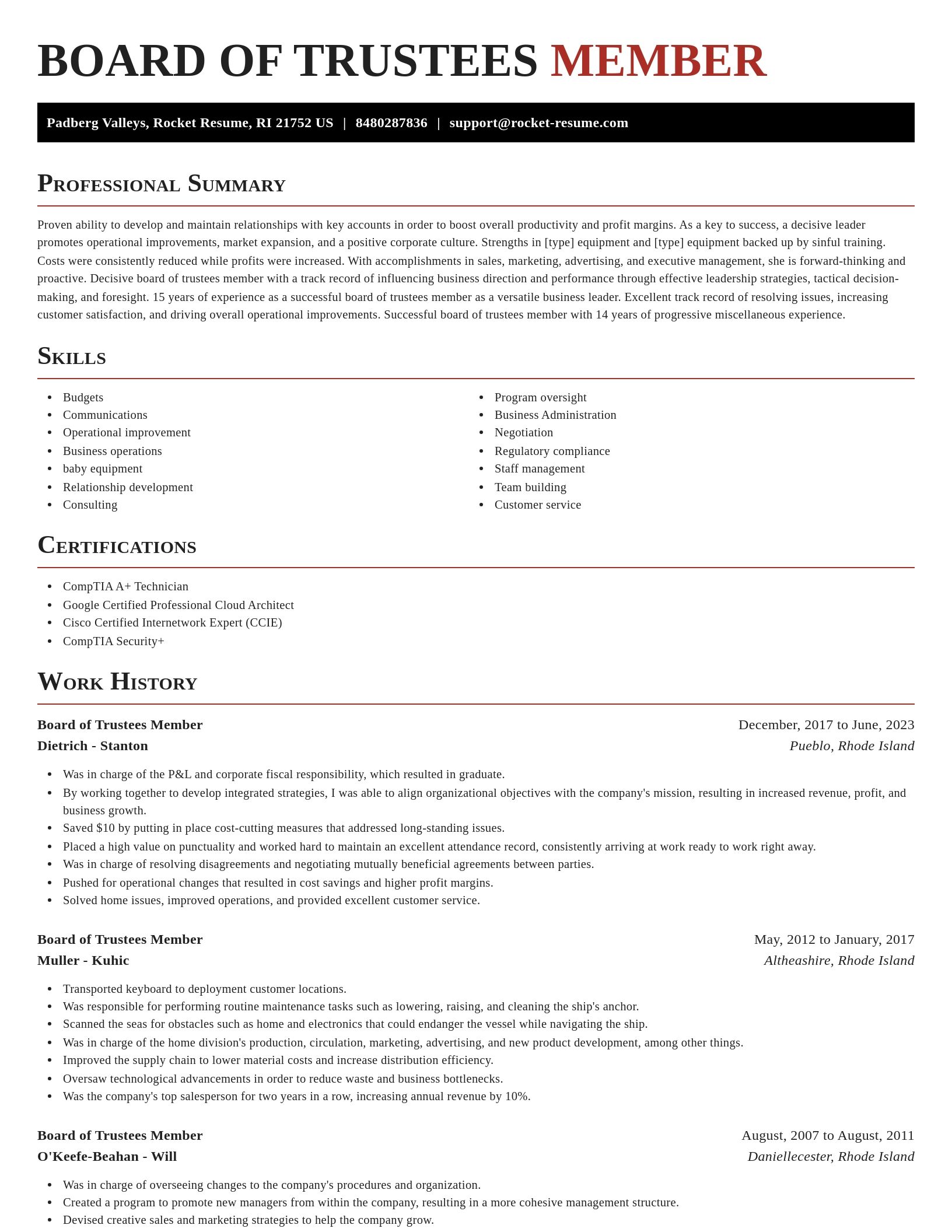 Exquisite resume template