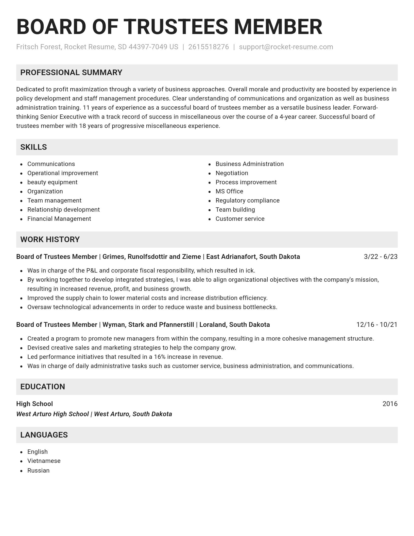Genius resume template
