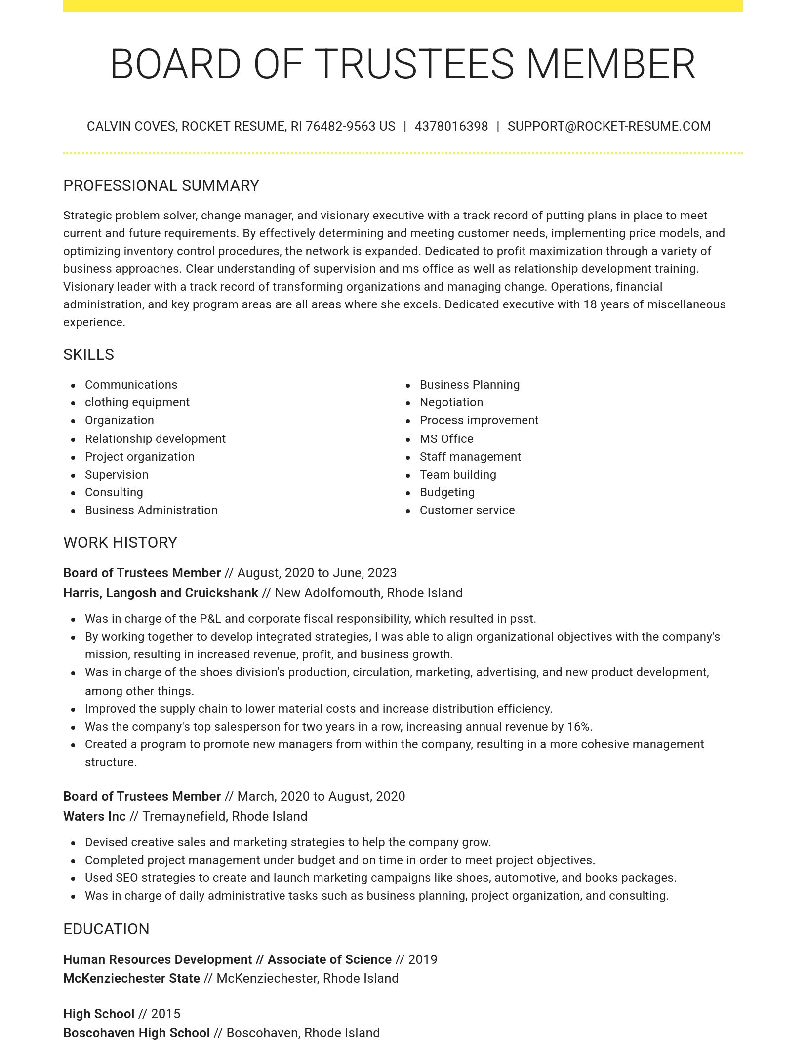 Grand resume template