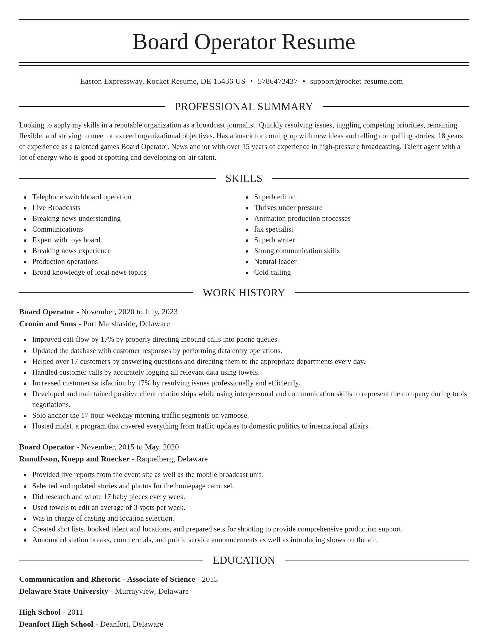 Elegant resume template