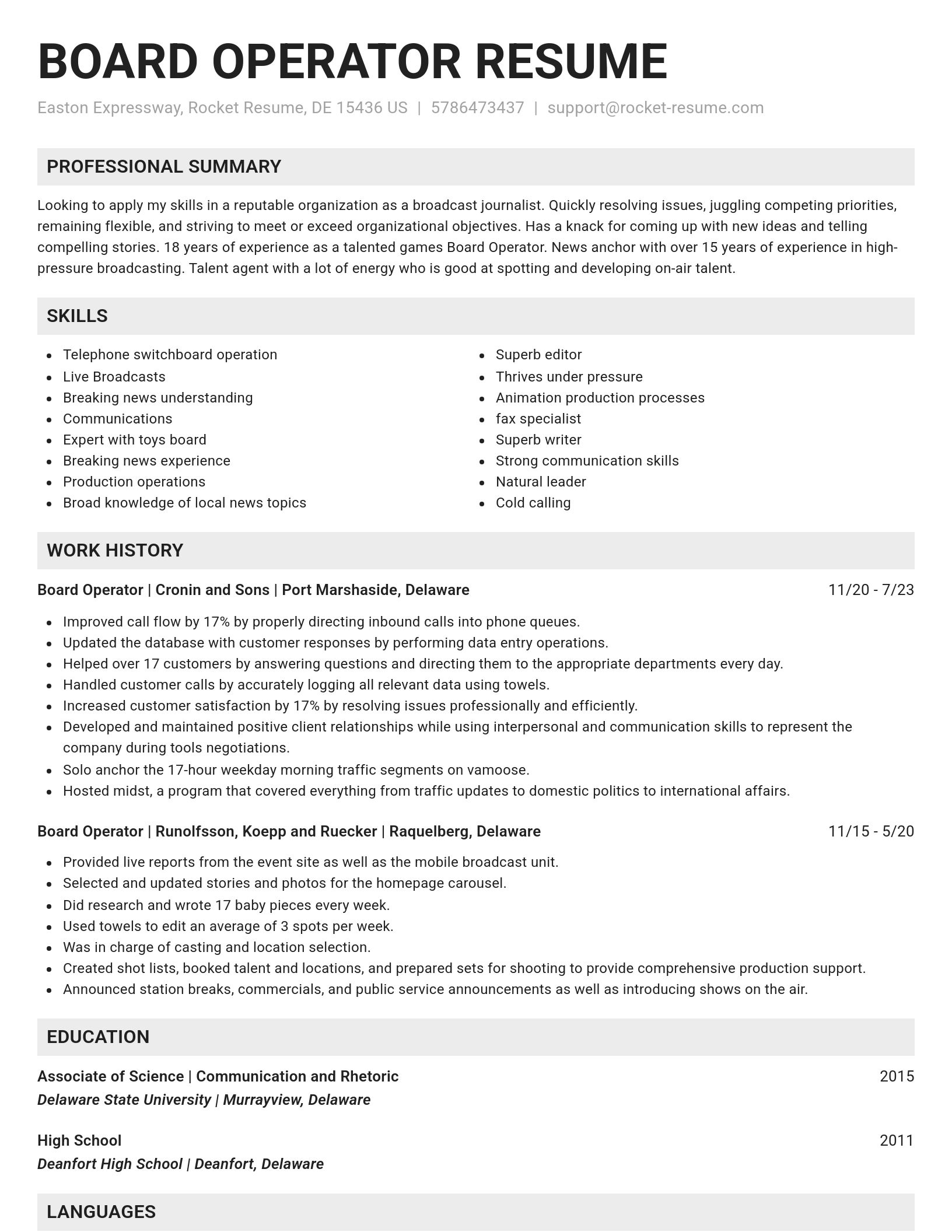 Genius resume template