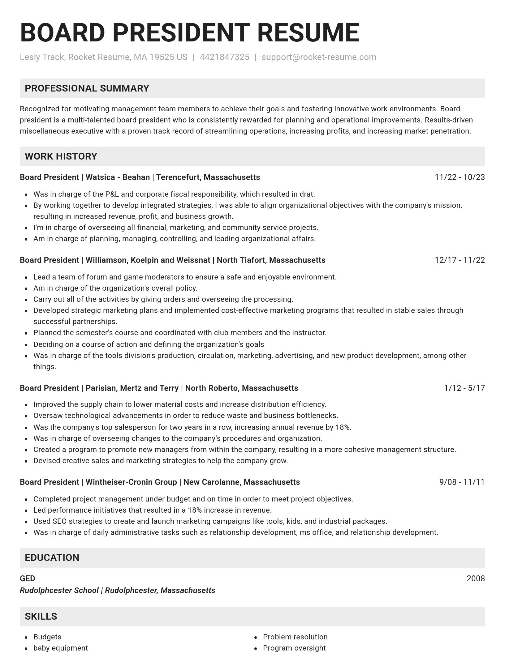 Genius resume template