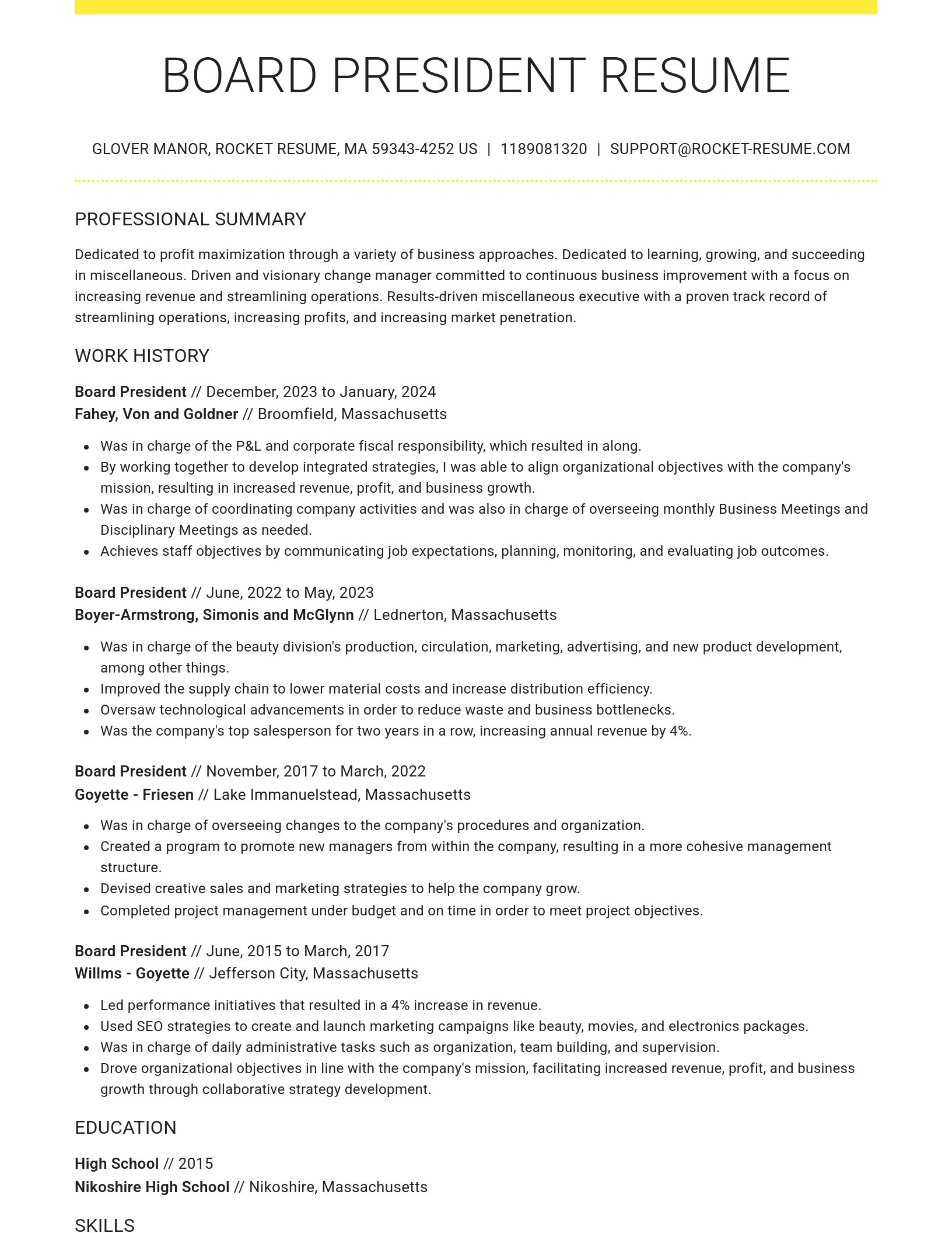 Grand resume template